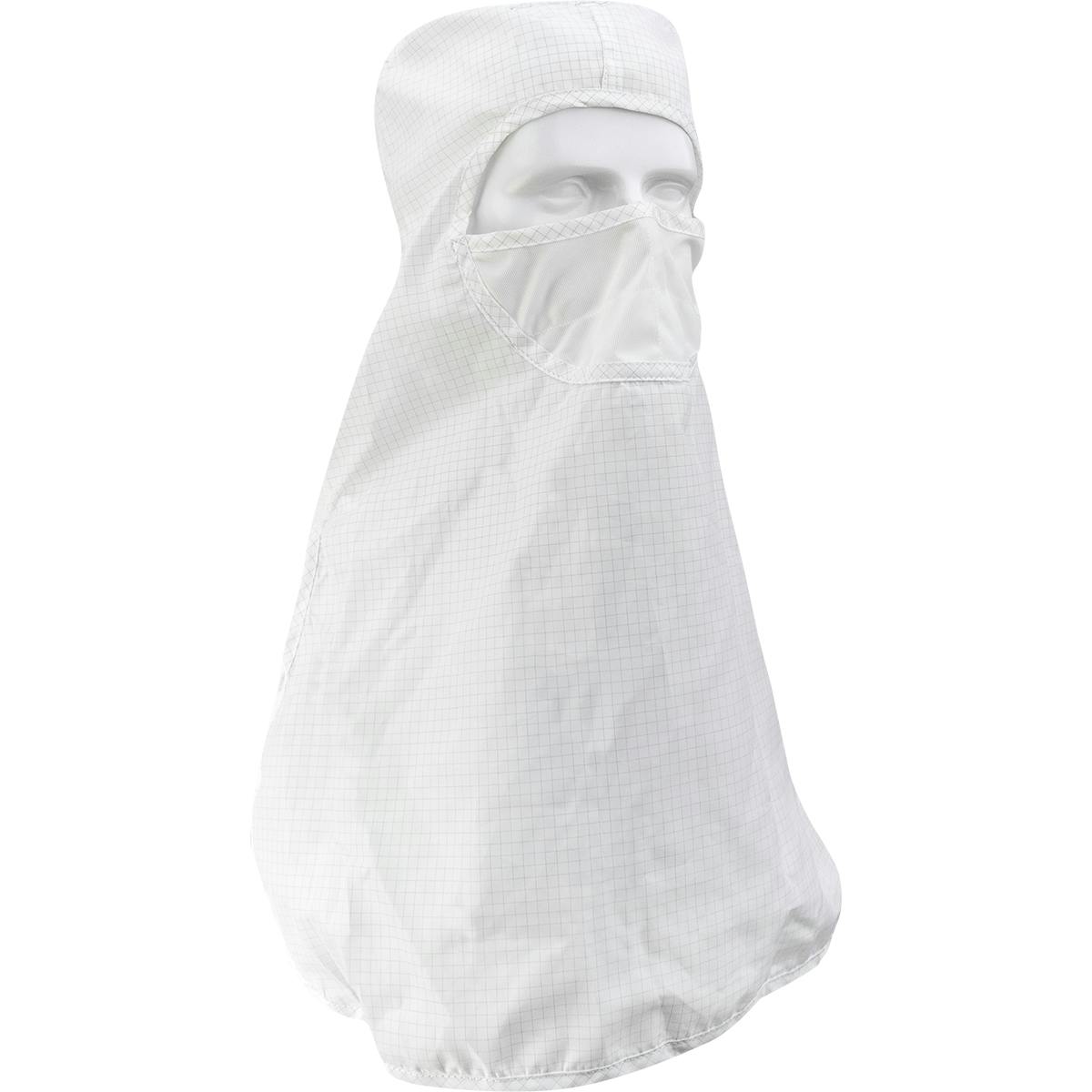 Uniform Technology™ Altessa Grid ISO 5 (Class 100) Cleanroom Hood with Built-In Face Mask - Pull Over (CHPIN2-74WH)