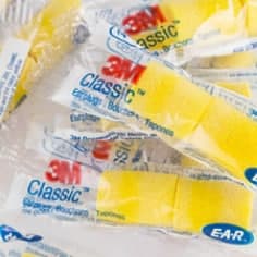 3M E-A-R Classic Uncorded Earplugs, Poly Bag 312-1201