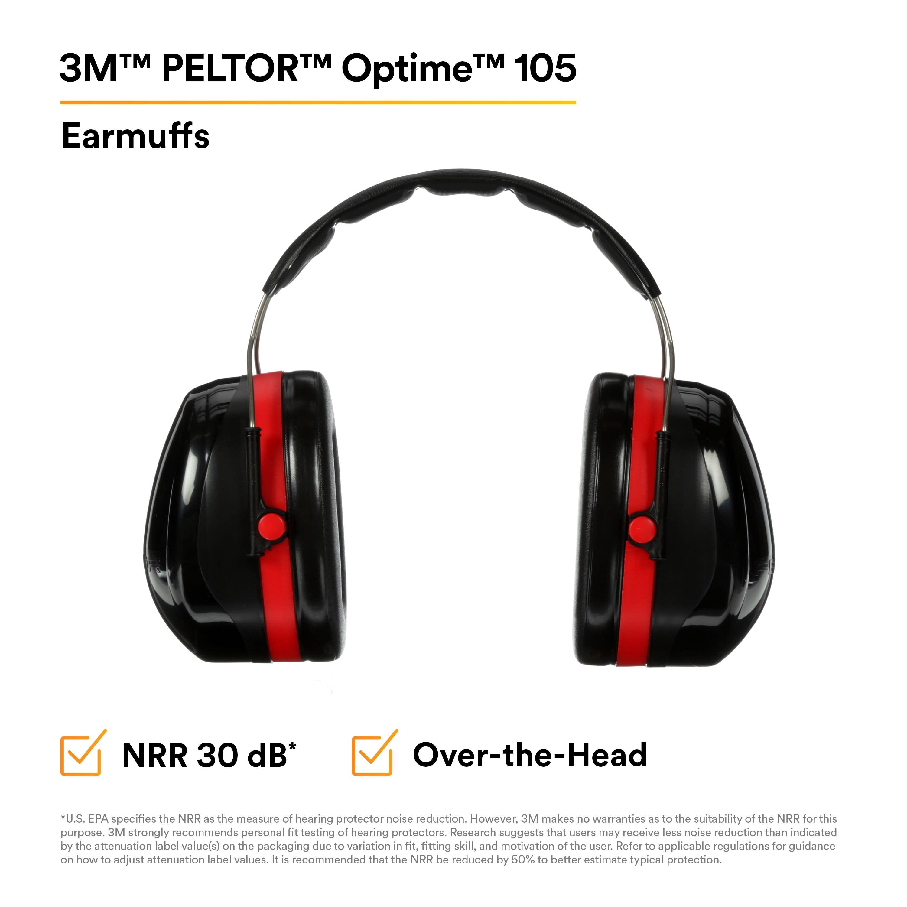 3M™ PELTOR™ Optime™ 105 Earmuffs H10A, Over-the-Head_7