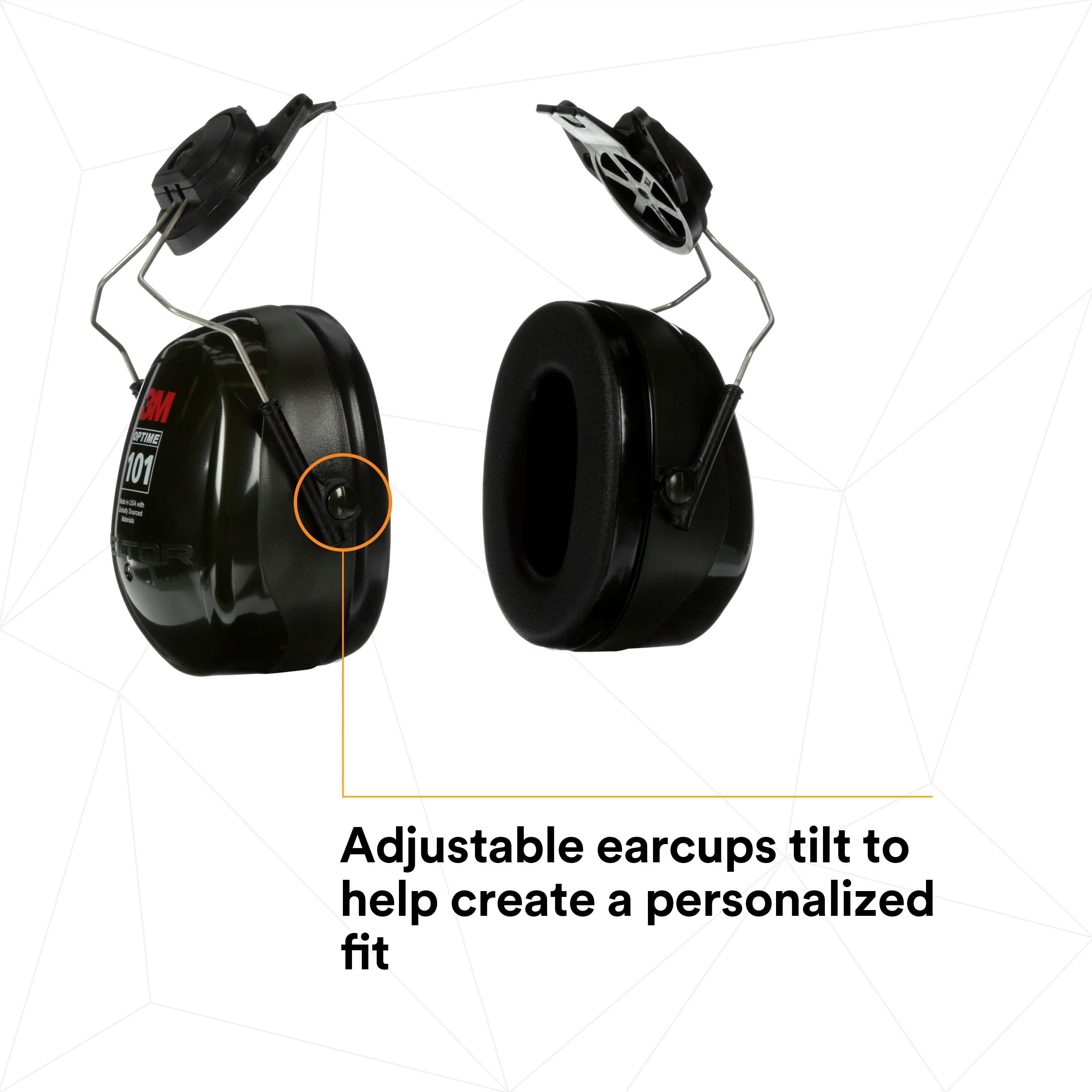 3M™ PELTOR™ Optime™ 101 Earmuffs H7P3E, Hard Hat Attached_4