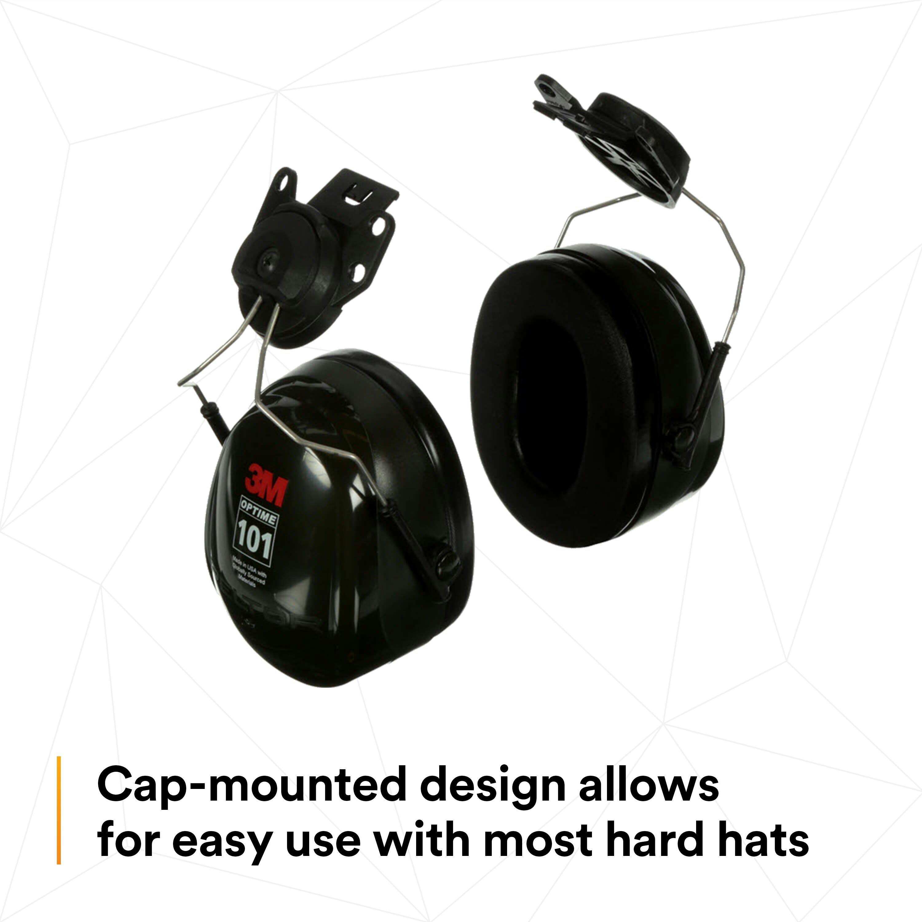 3M™ PELTOR™ Optime™ 101 Earmuffs H7P3E, Hard Hat Attached