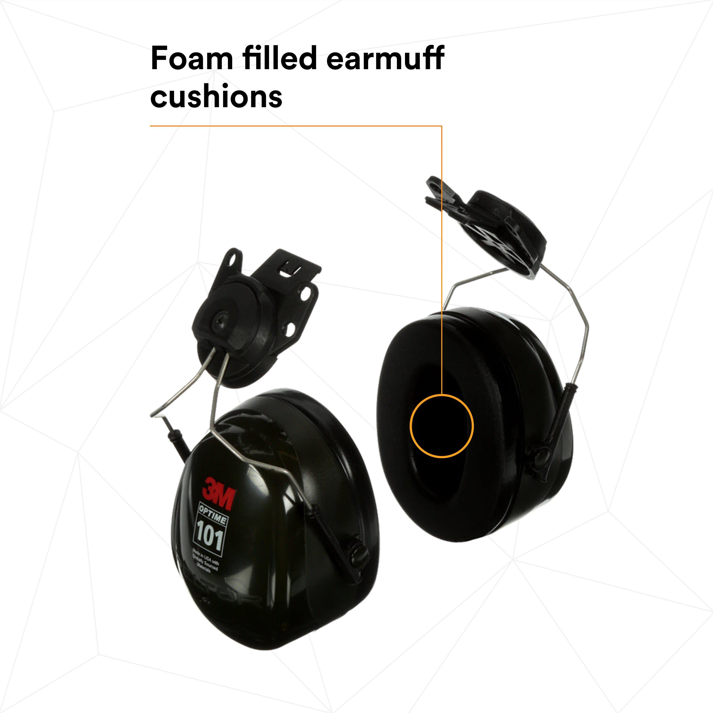 3M™ PELTOR™ Optime™ 101 Earmuffs H7P3E, Hard Hat Attached_1