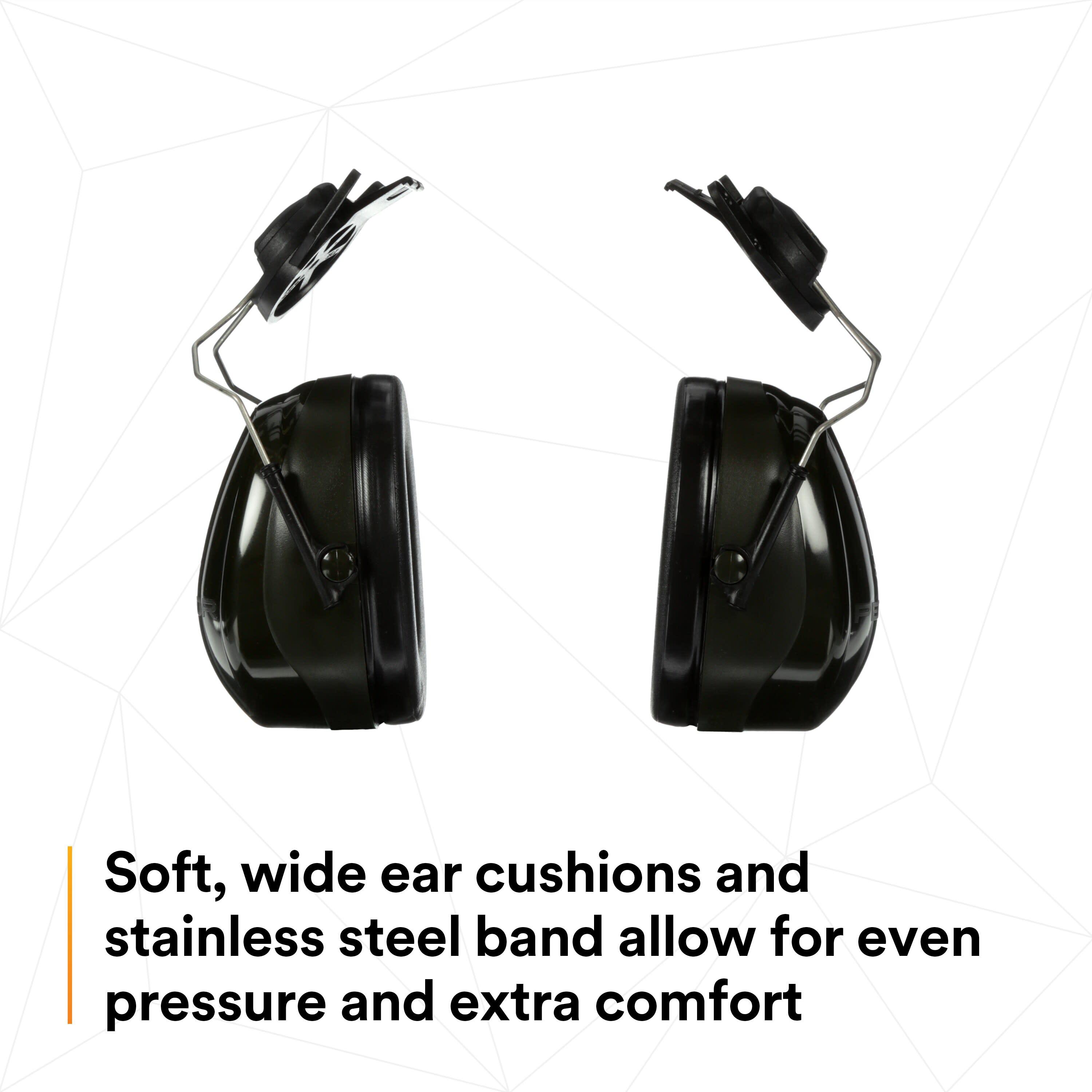 3M™ PELTOR™ Optime™ 101 Earmuffs H7P3E, Hard Hat Attached_12