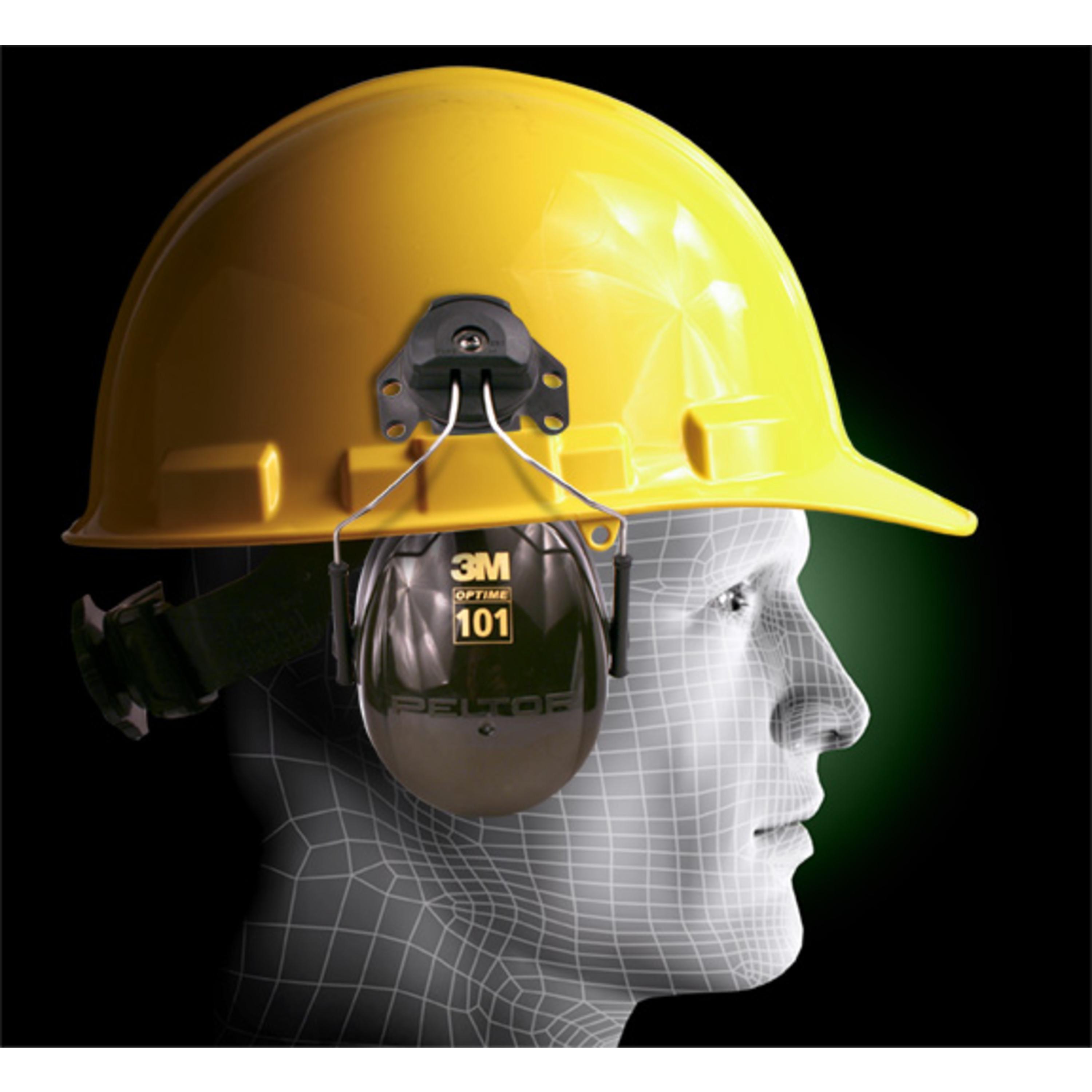 3M™ PELTOR™ Optime™ 101 Earmuffs H7P3E, Hard Hat Attached_17