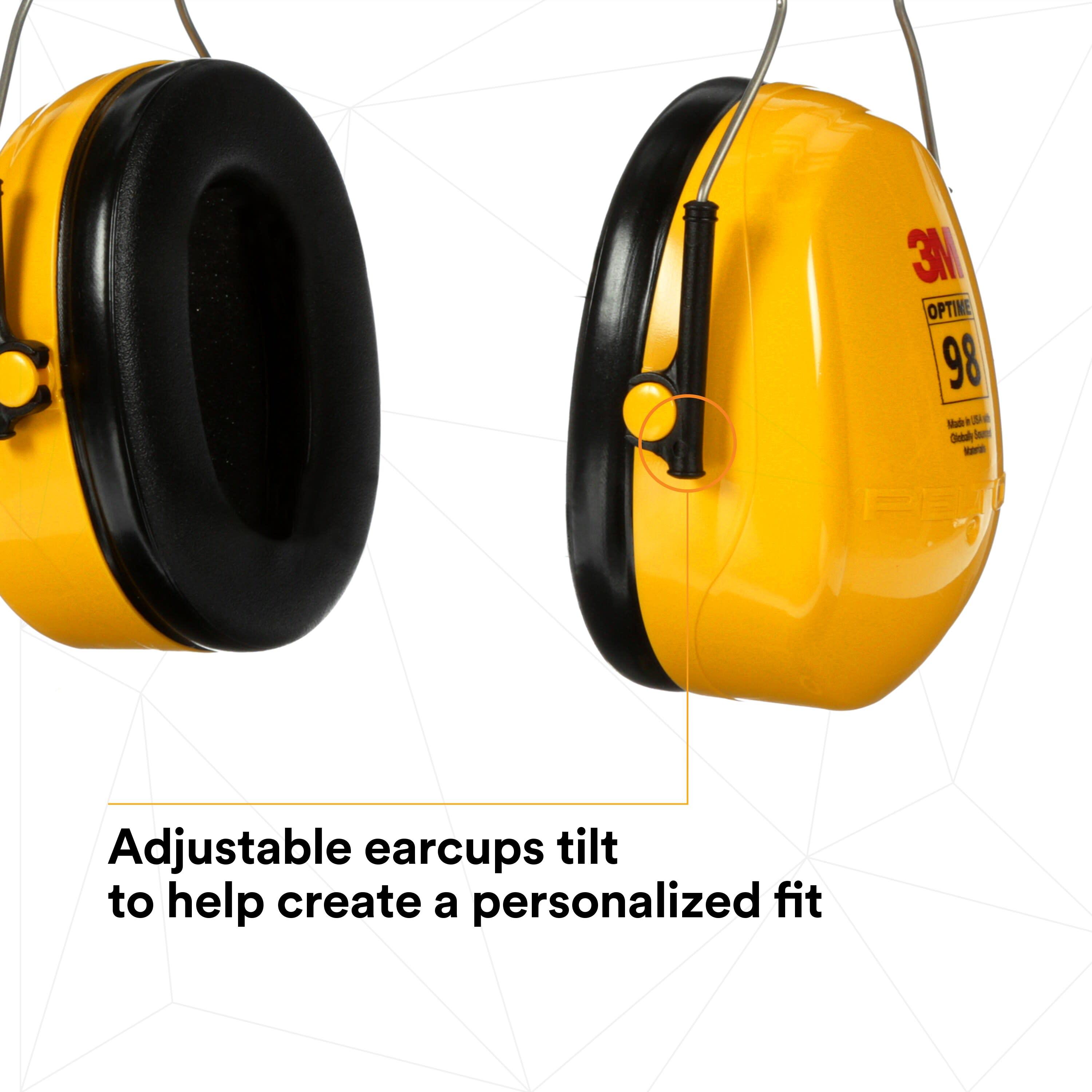 3M™ PELTOR™ Optime™ 98 Earmuffs H9A, Over-the-Head_3