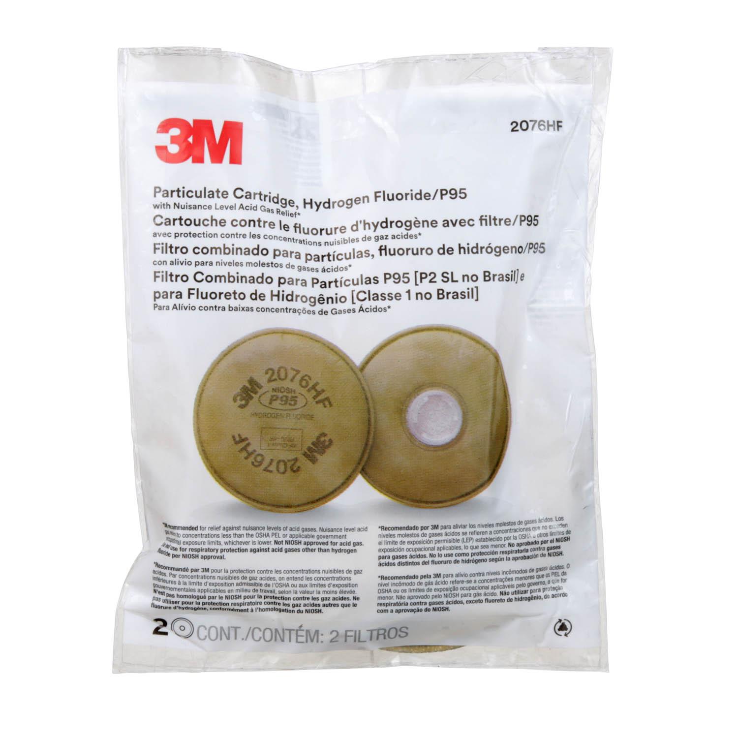 3M™ Particulate Cartridge 2076HF, Hydrogen Fluoride, P95_6