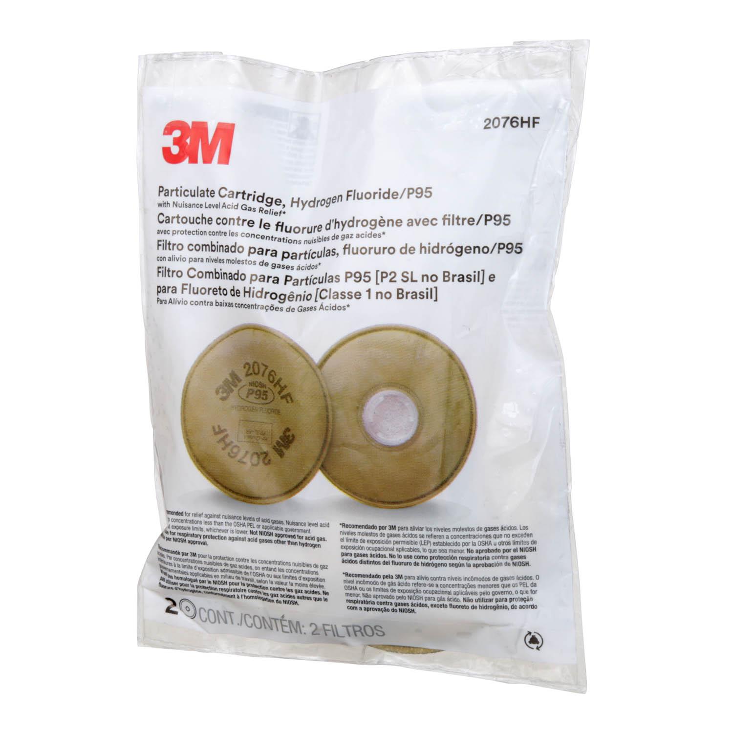 3M™ Particulate Cartridge 2076HF, Hydrogen Fluoride, P95_1