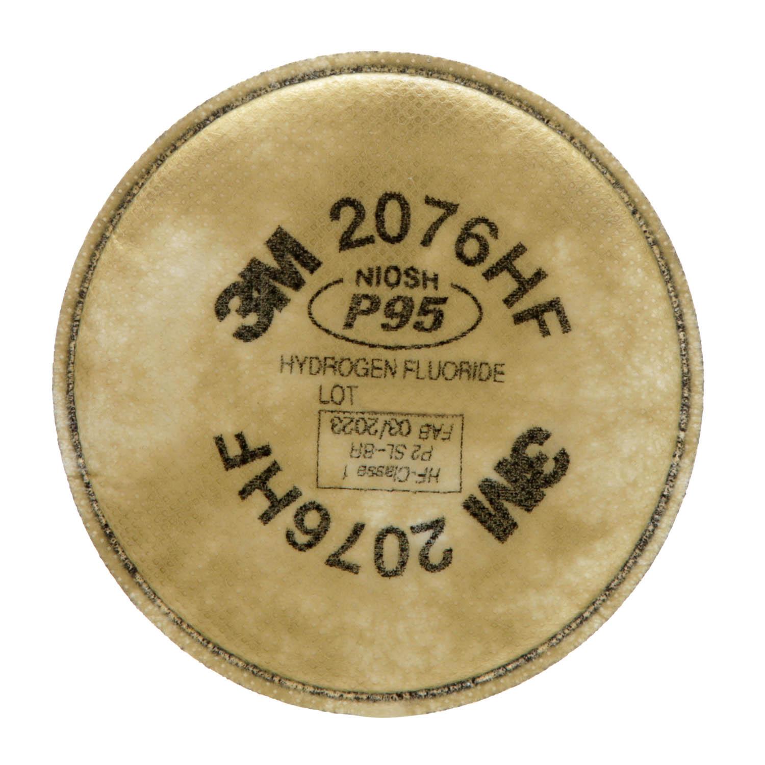 3M™ Particulate Cartridge 2076HF, Hydrogen Fluoride, P95_3