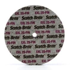 Scotch-Brite EXL Unitized Wheel, XL-UW, 2S Fine, 6 in x 1/4 in x 1/2 in