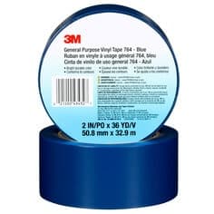 3M General Purpose Vinyl Tape 764, Blue, 2 in x 36 yd, 5 mil