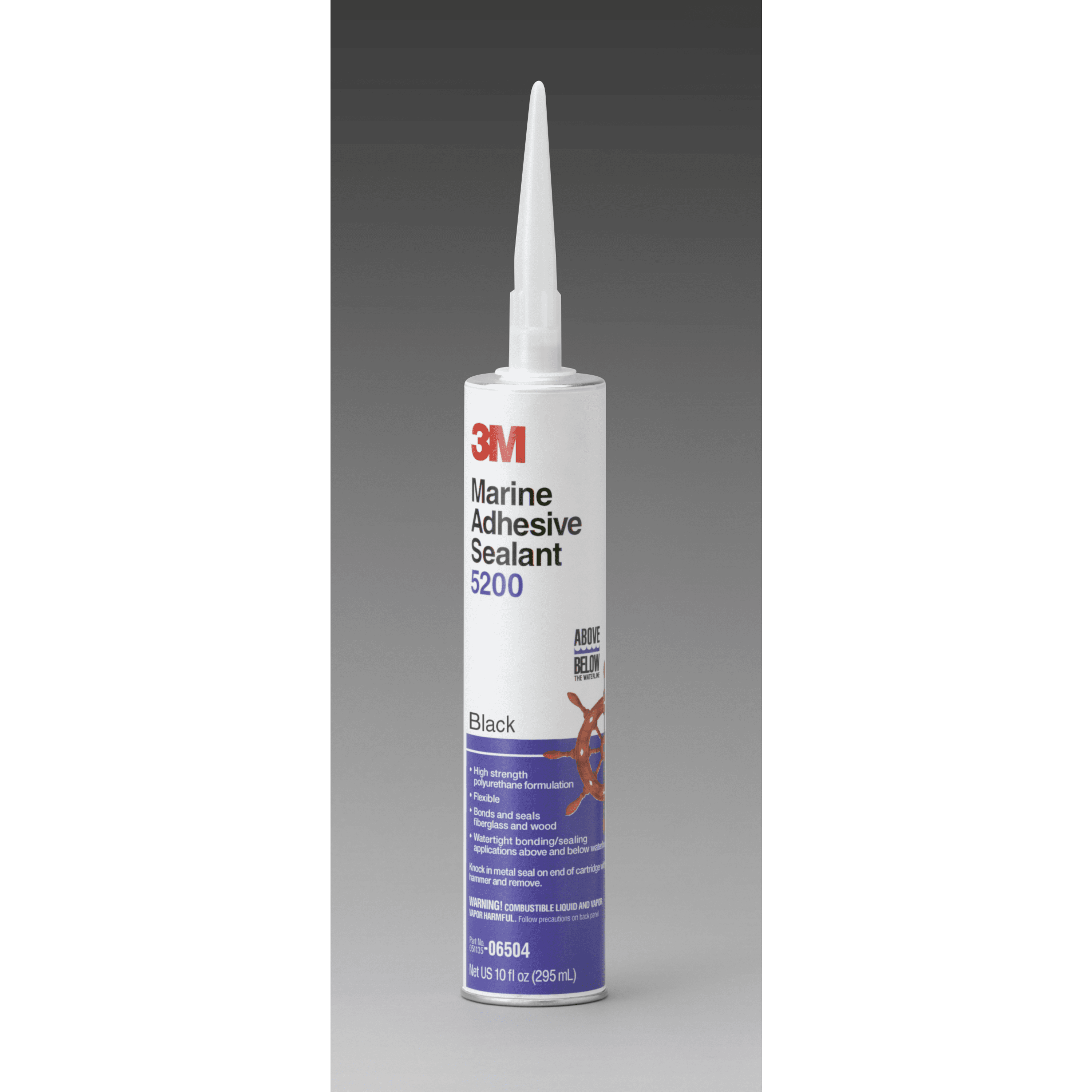 3M Marine Adhesive Sealant 5200, Black, 295 mL CartriDG