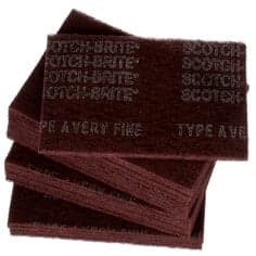 Scotch-Brite Hand Pad 7447, HP-HP, A/O Very Fine, Maroon, 6 in x 9 in, 20/Inner