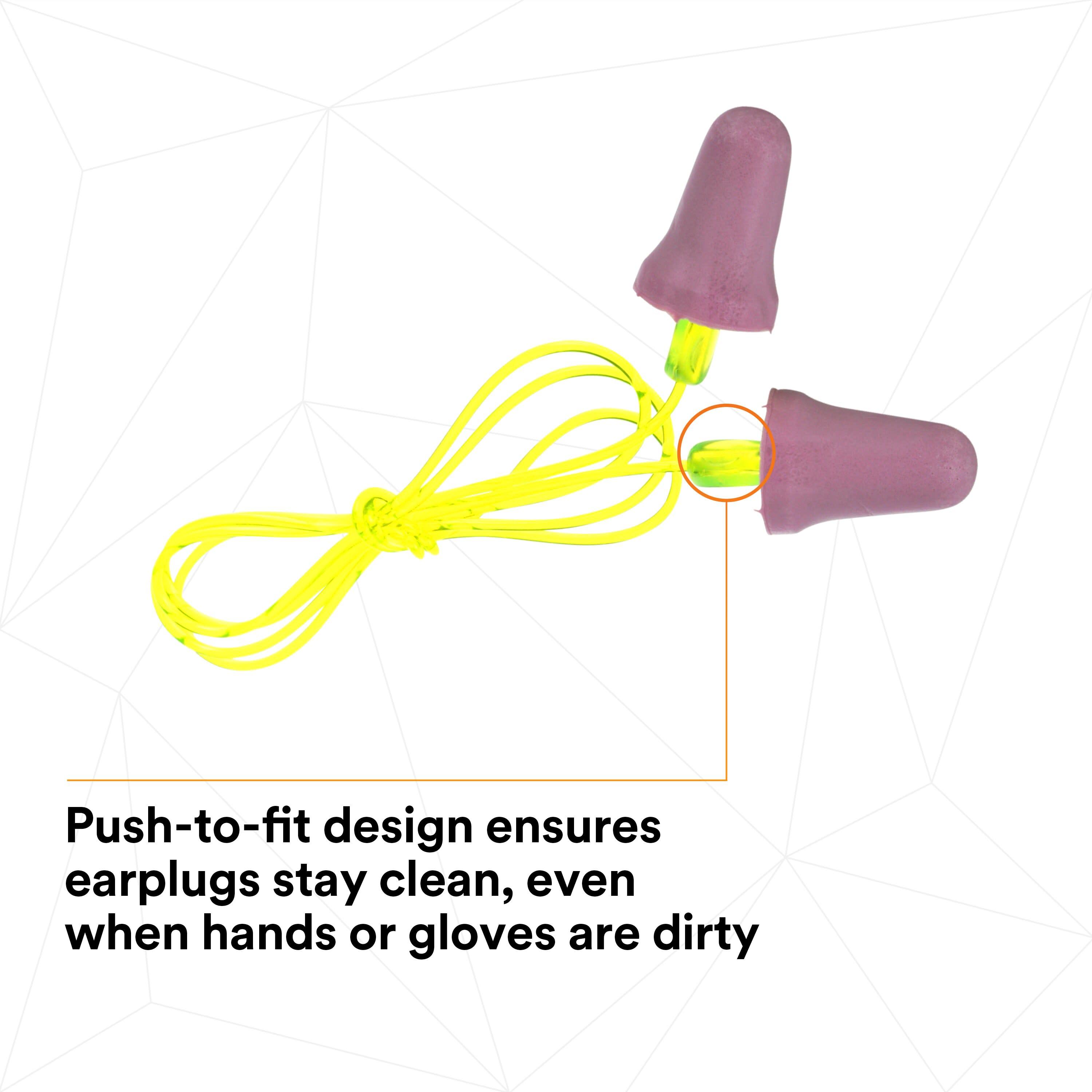 3M™ No-Touch™ Push-to-Fit Earplugs P2001, Corded_11