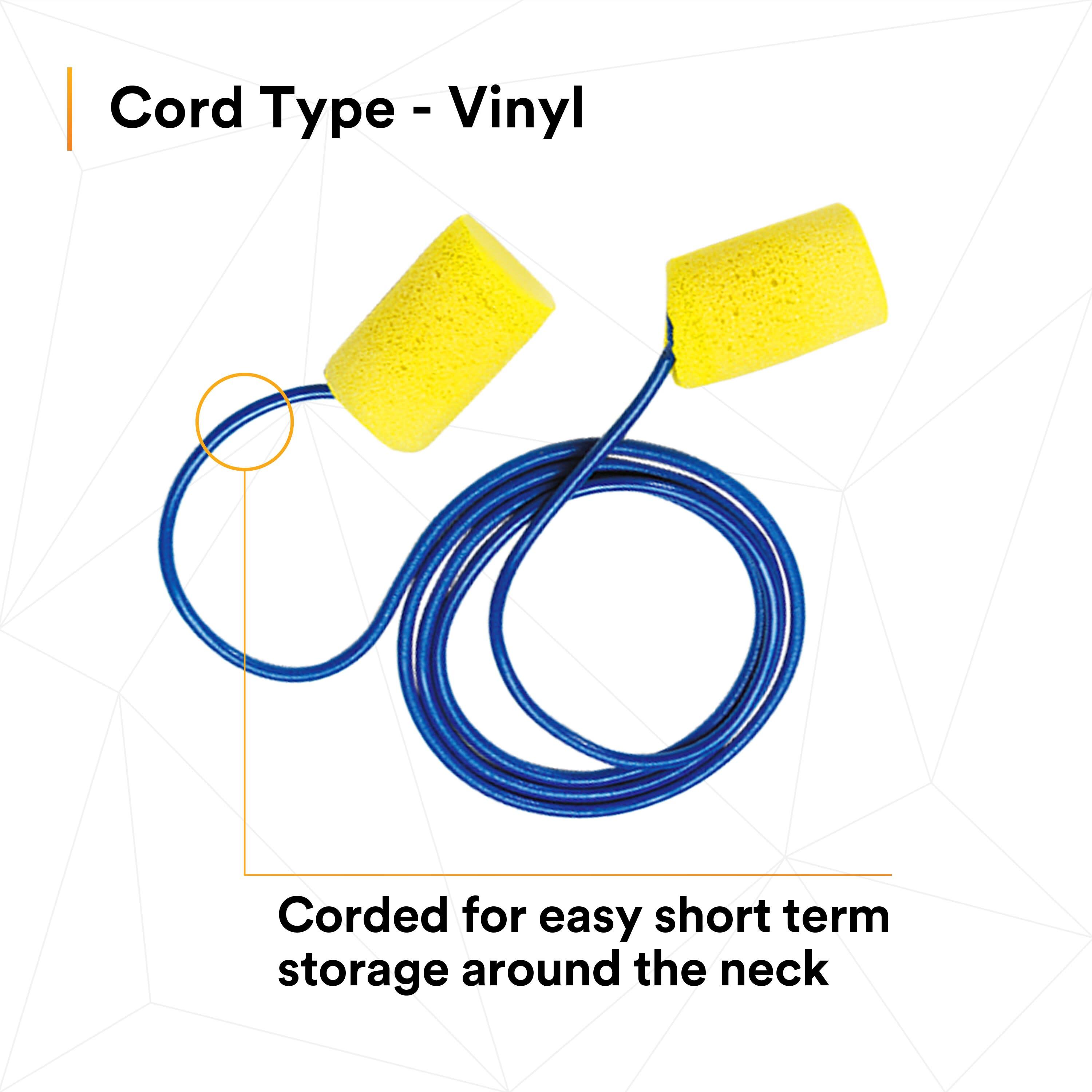 3M™ E-A-R™ Classic™ Earplugs 311-1081, Corded, Econopack Dispenser Box_6