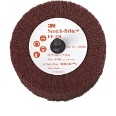 3M Scotch-Brite FF-ZR Roloc Clean & Finish Flap Brush Aluminium Oxide Very Fine 75mm x 35mm (FN510078481) (9706)