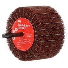 Scotch-Brite Combi-S Wheel 80801, 3 in x 1-3/4 in 1/4 in Shank 80 X-weight