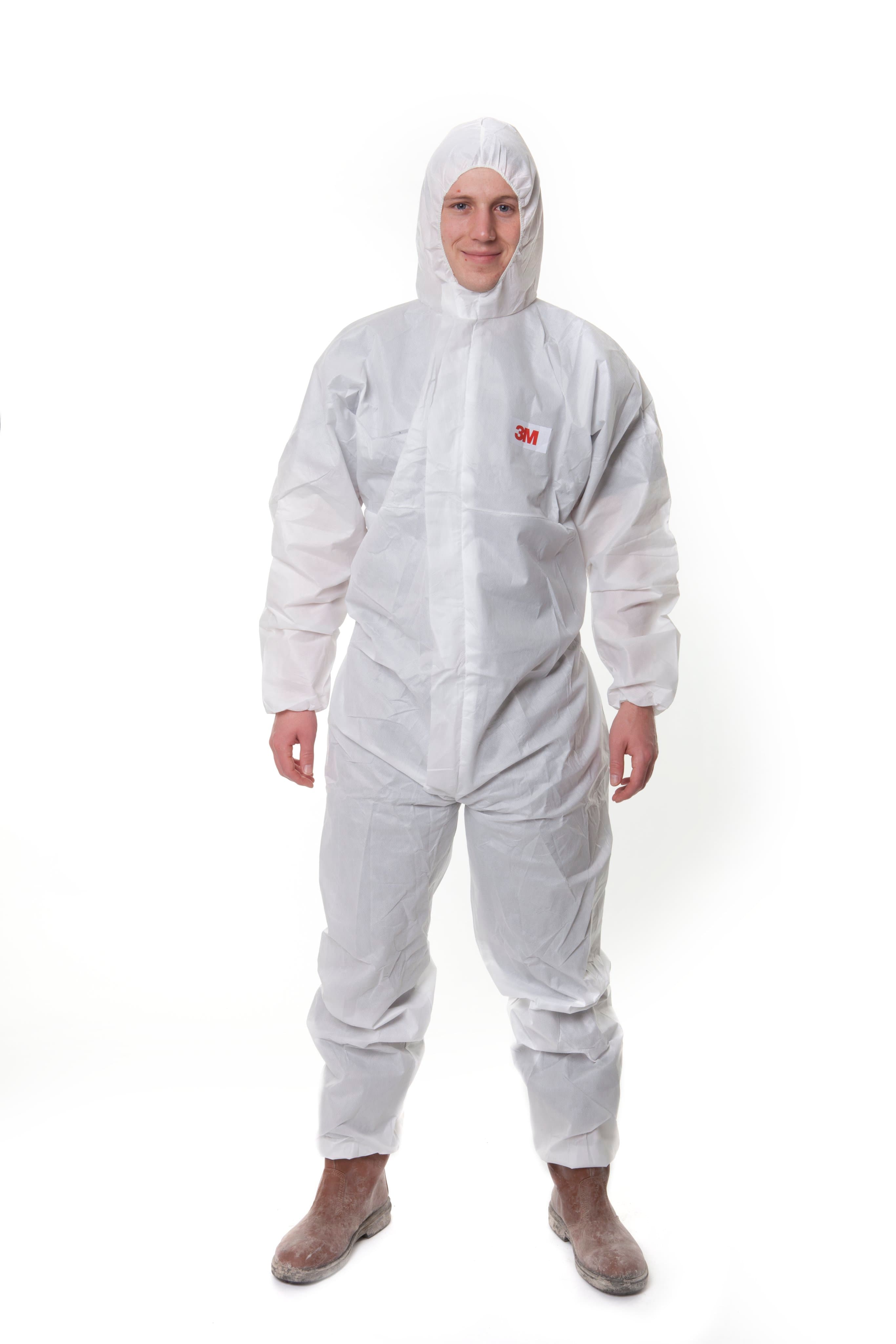 Medium 3M Disposable Protective Coverall White Type 5/6 (4515) (4515-W-M)