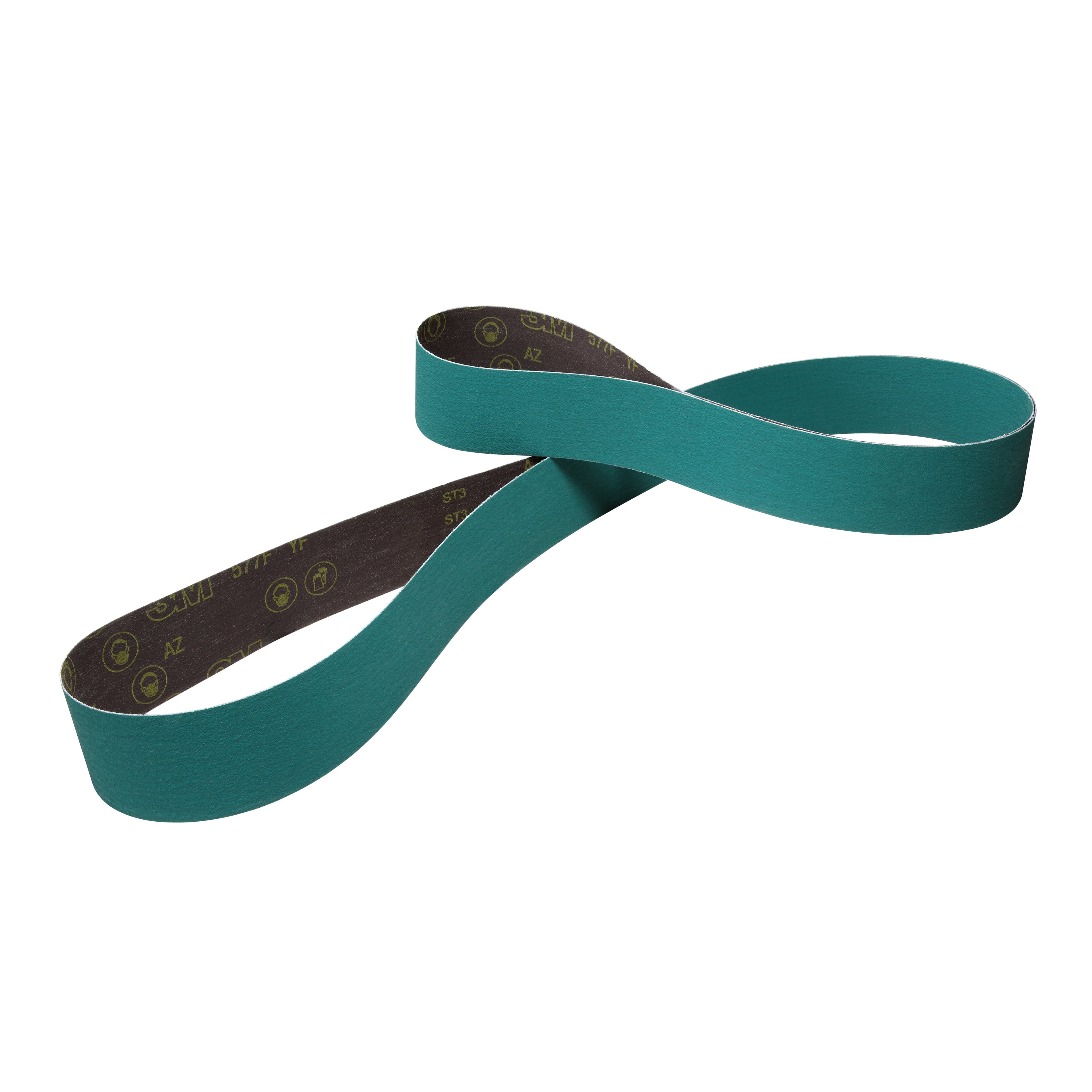 3M Cloth Belt 577F, 36 YF-weight, 4 in x 132 in, Film-lok, Single-flex, 5/Pac_2