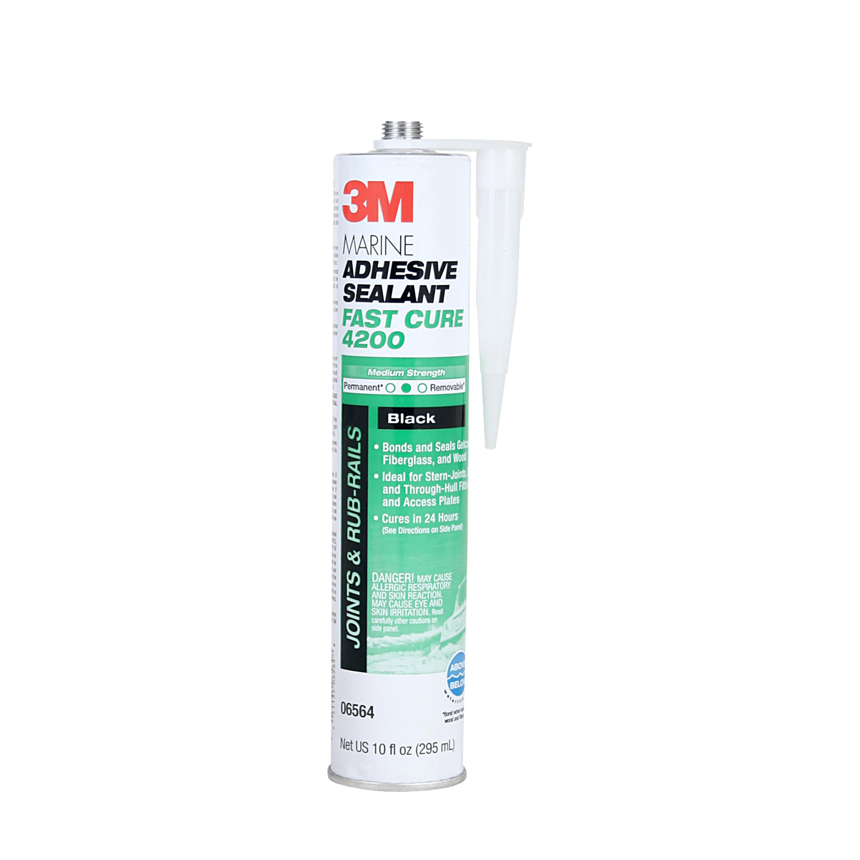 3M Marine Adhesive Sealant 4200FC, Fast Cure, Black, 295 mL CartriDG