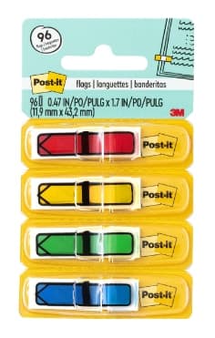 Post-it Arrow Flags 684-ARR3, .47 in. x 1.7 in. Assorted