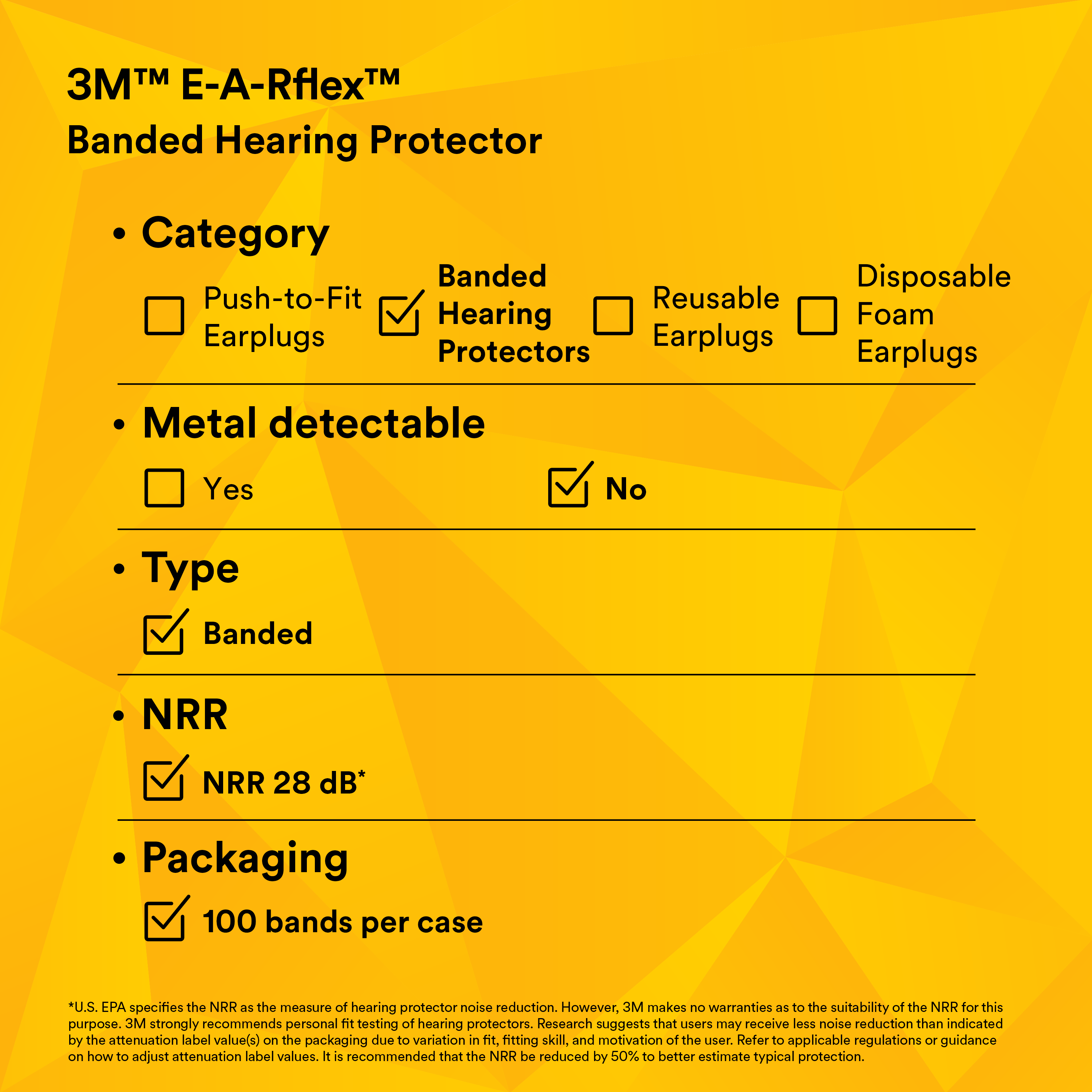 3M™ E-A-Rflex™ 28 Banded Hearing Protector 320-1000_5