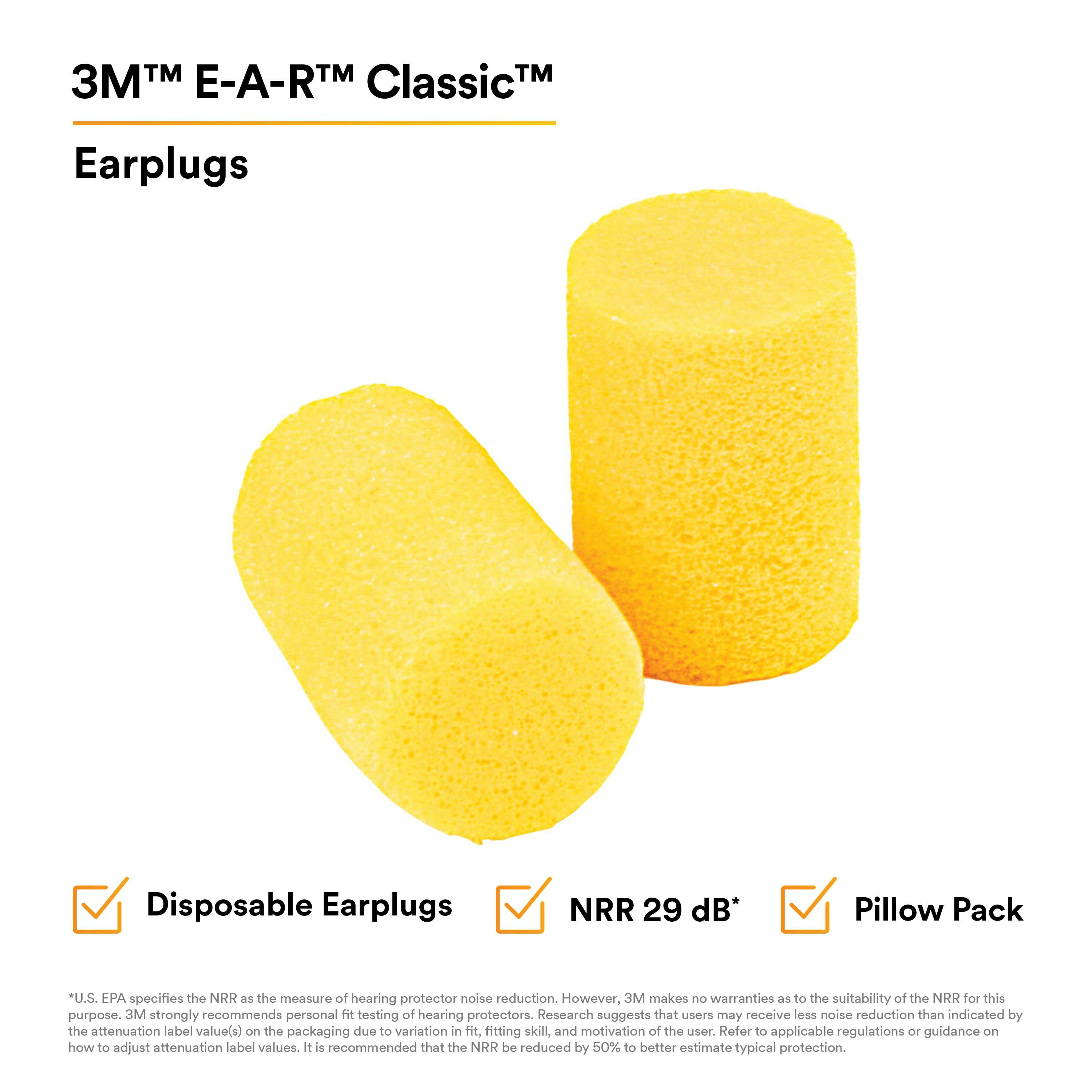 3M™ E-A-R™ Classic™ Earplugs 310-1103, Uncorded, Small Size, Pillow
Pack_8