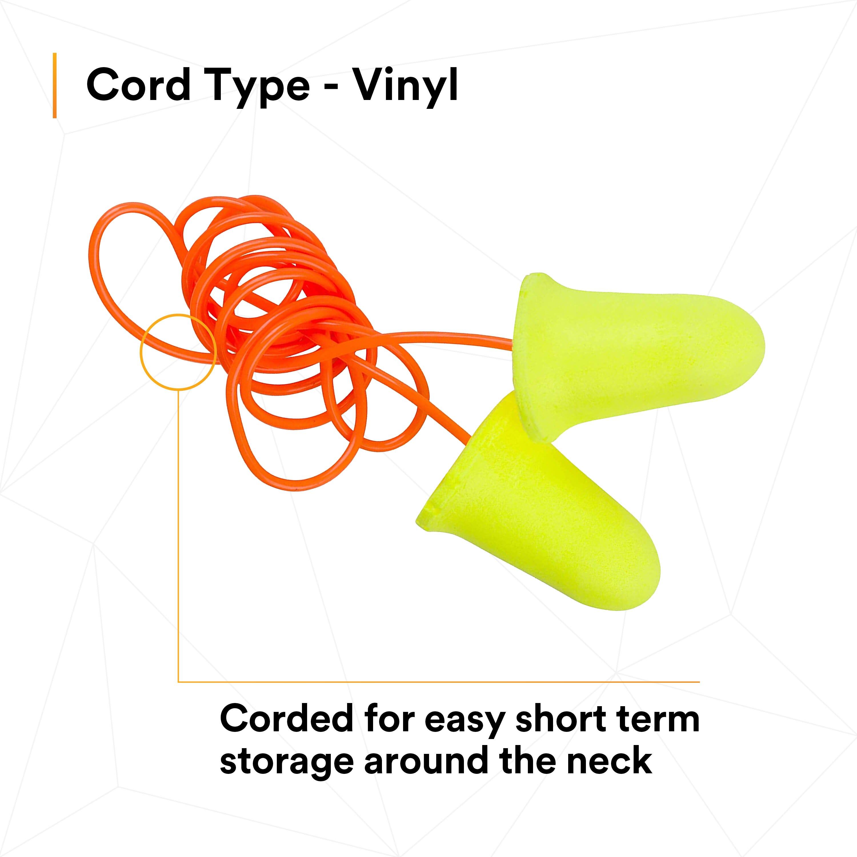 3M™ E-A-Rsoft™ FX™ Earplugs 312-1260, Corded, Poly Bag_5