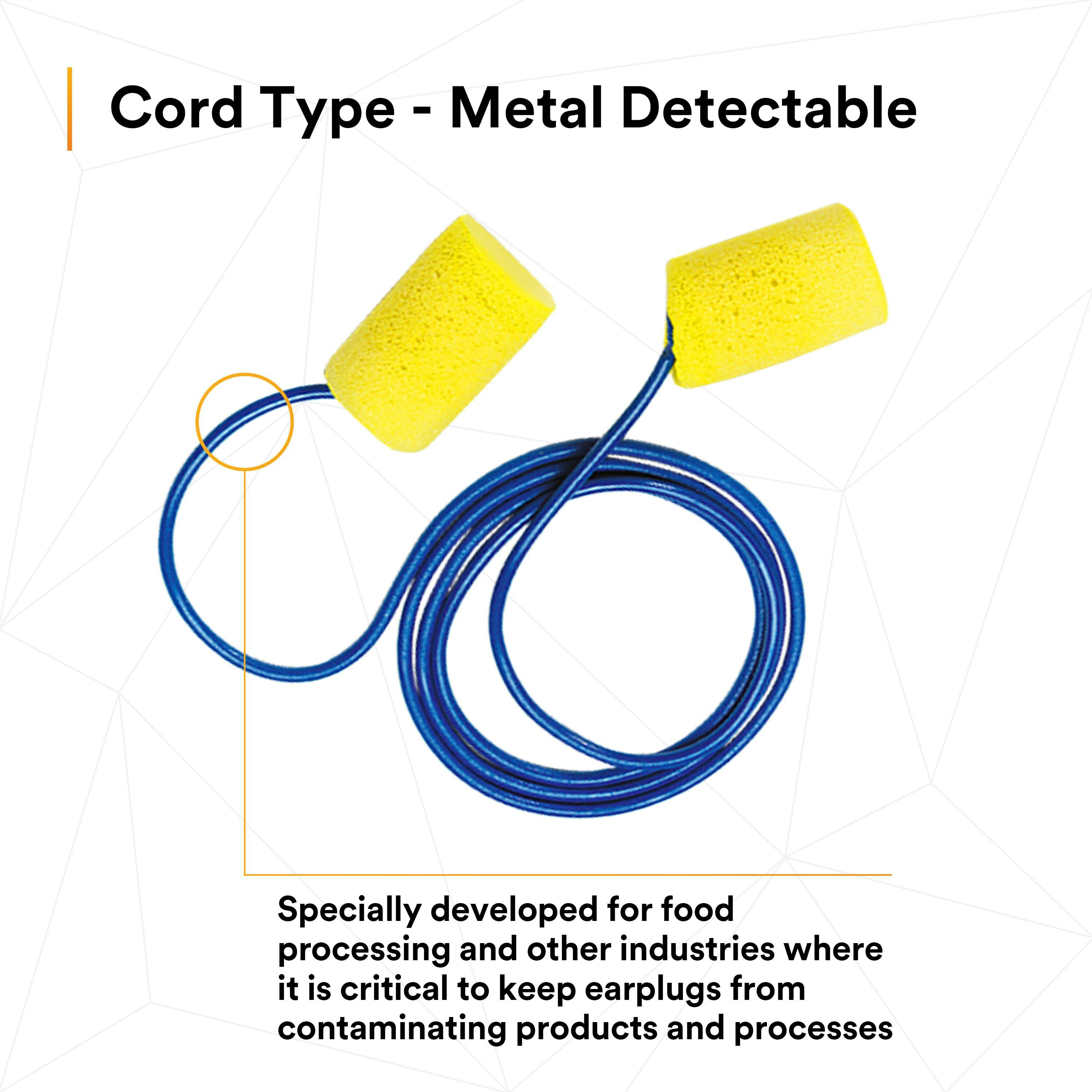 3M™ E-A-R™ Classic™ Earplugs 311-4101, Metal Detectable, Poly Bag_11