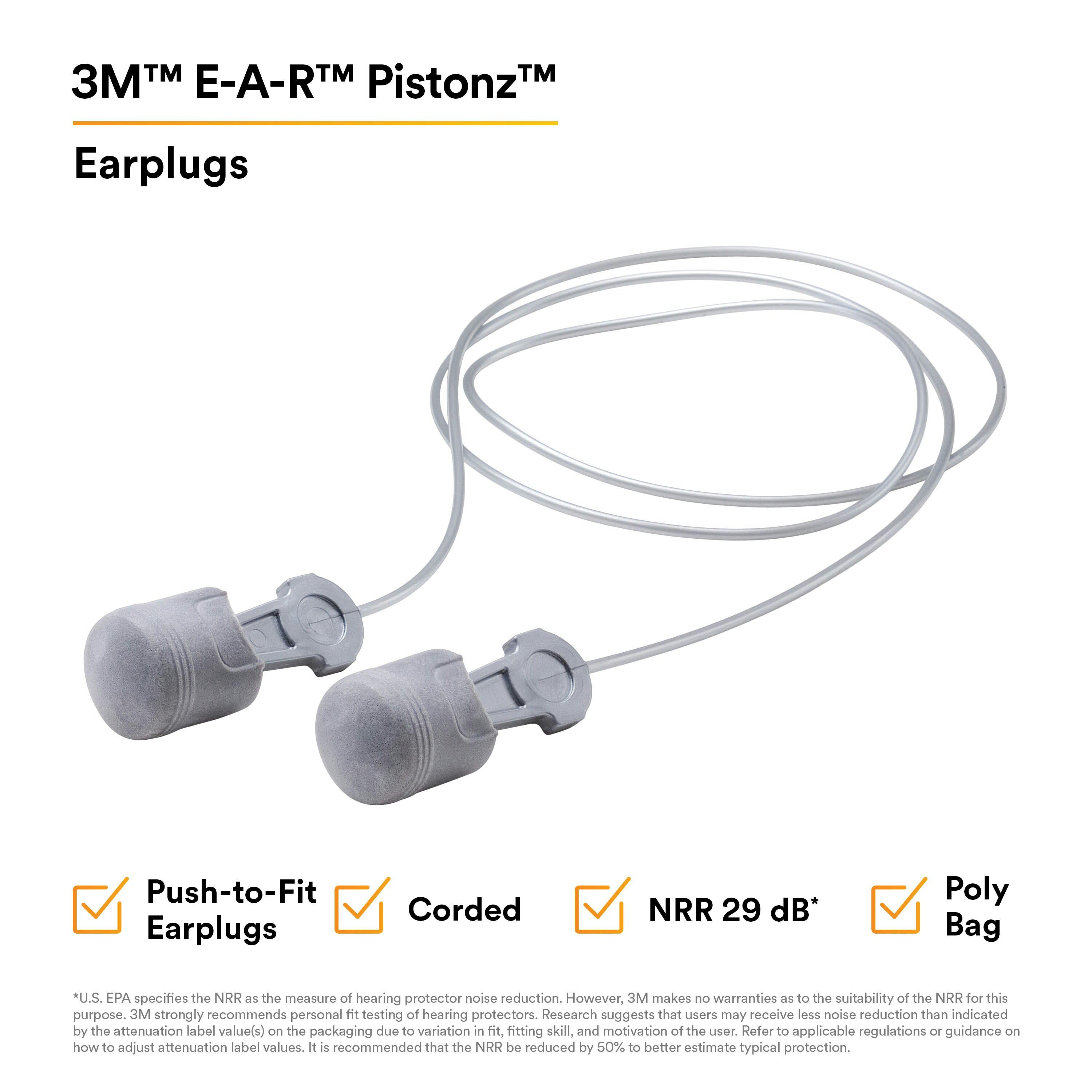 3M™ E-A-R™ Pistonz™ Earplugs P1401, Corded_12