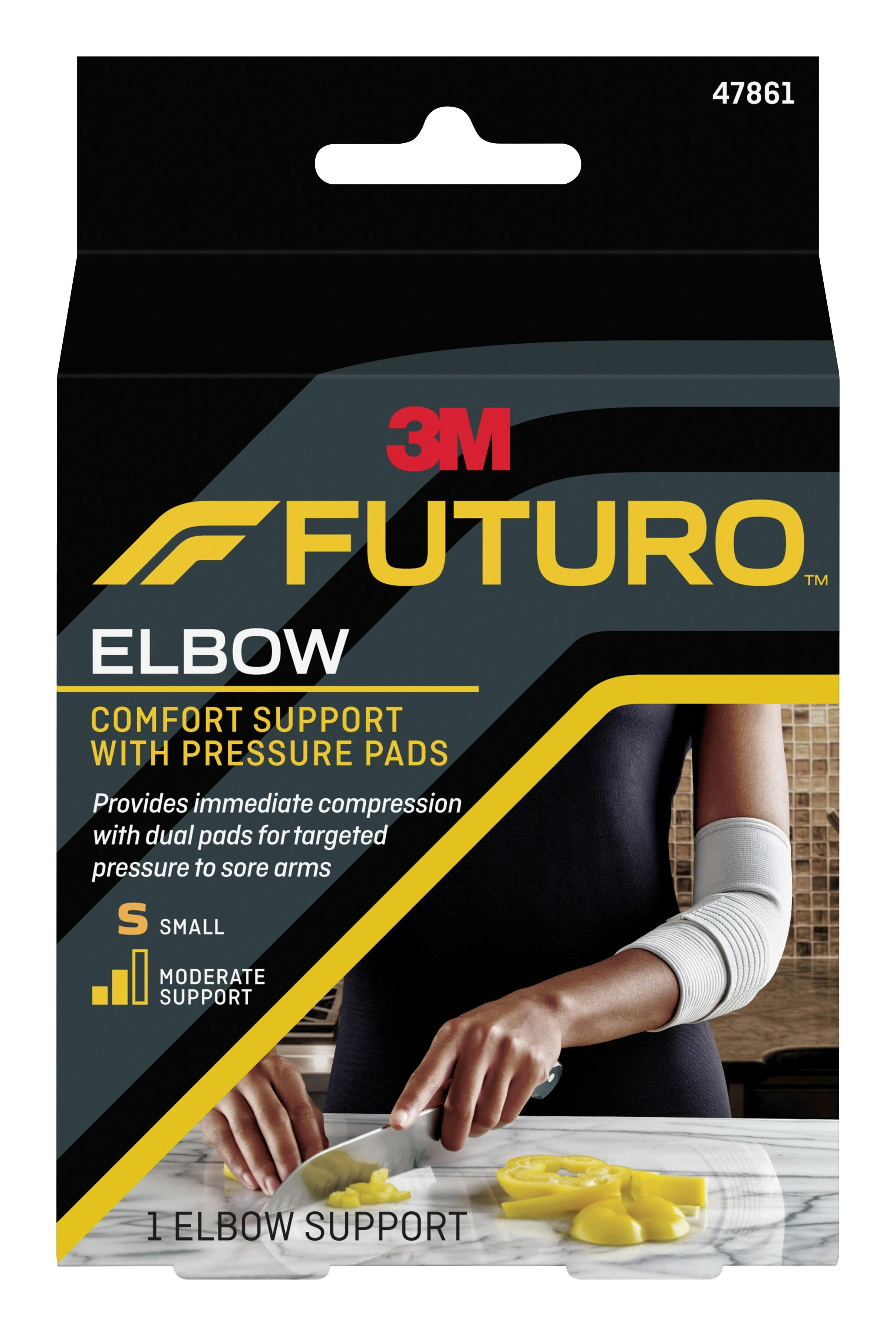 FUTURO™ Comfort Elbow Support with Pressure Pads 47861ENR, Small