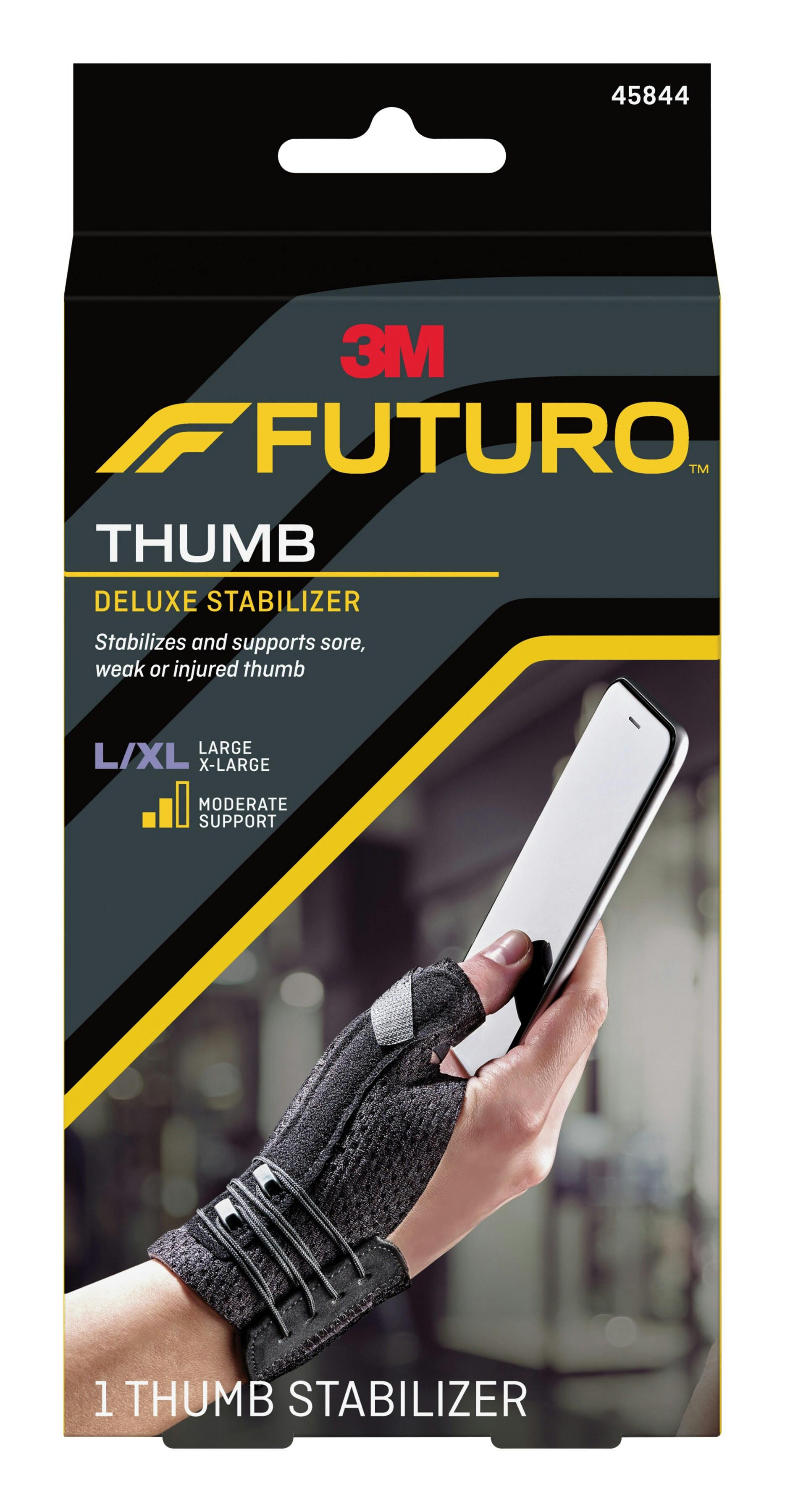FUTURO™ Deluxe Thumb Stabilizer 45844ENR, Black, Large/X-Large