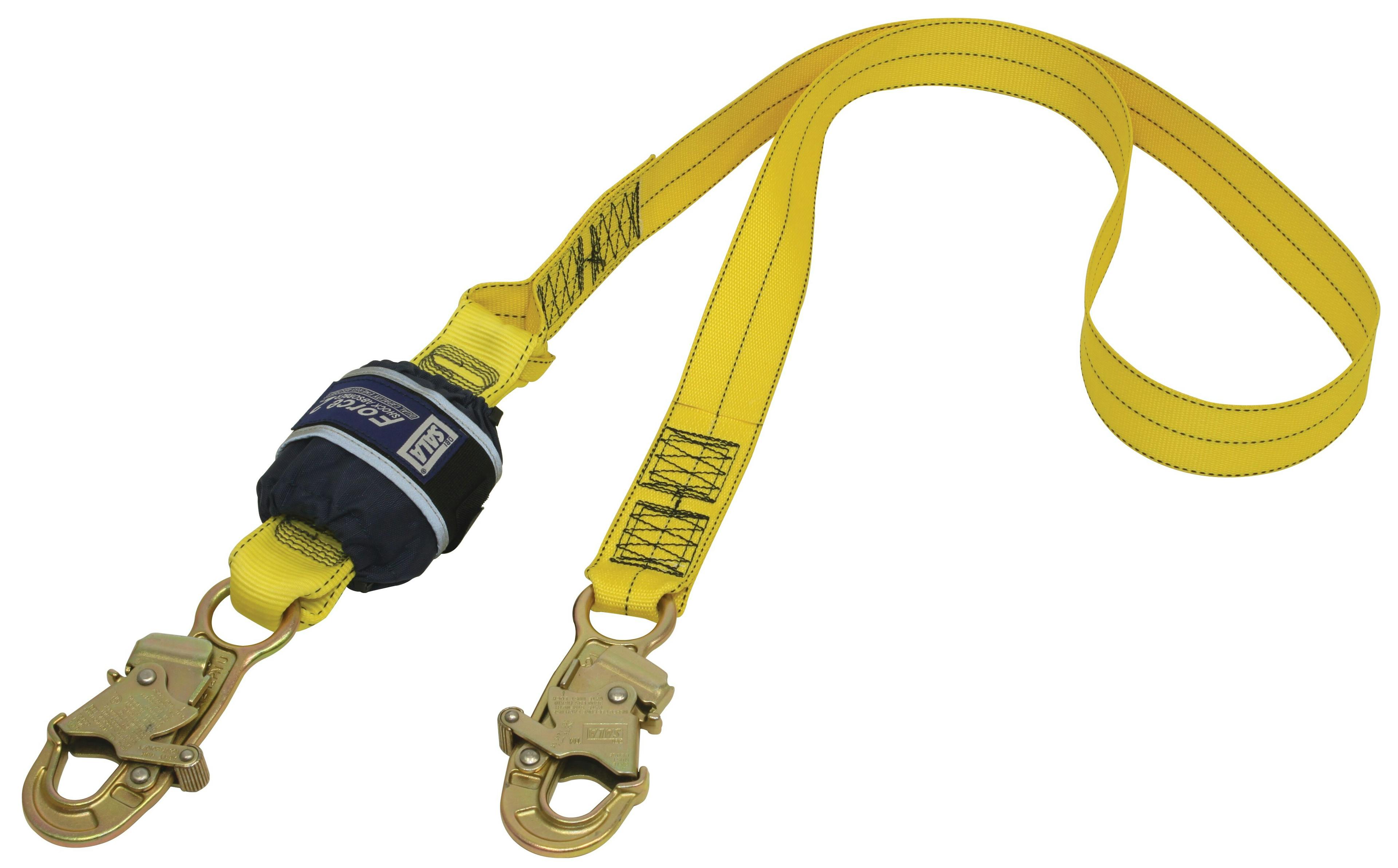 3M™ DBI-SALA® Force2™ Shock Absorbing Webbing Lanyard - Single Tail Z10200909, Yellow, 1 EA/Case