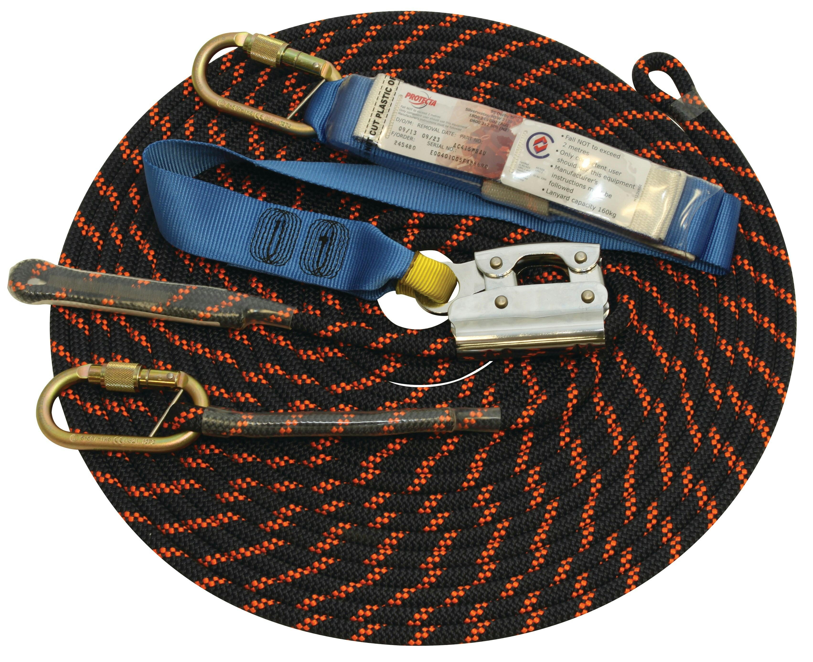 3M™ DBI-SALA® Rope Lifeline Assembly with Rope Grab, P67110153658Z, Black/Orange, 15 m, 1 EA/Case_0