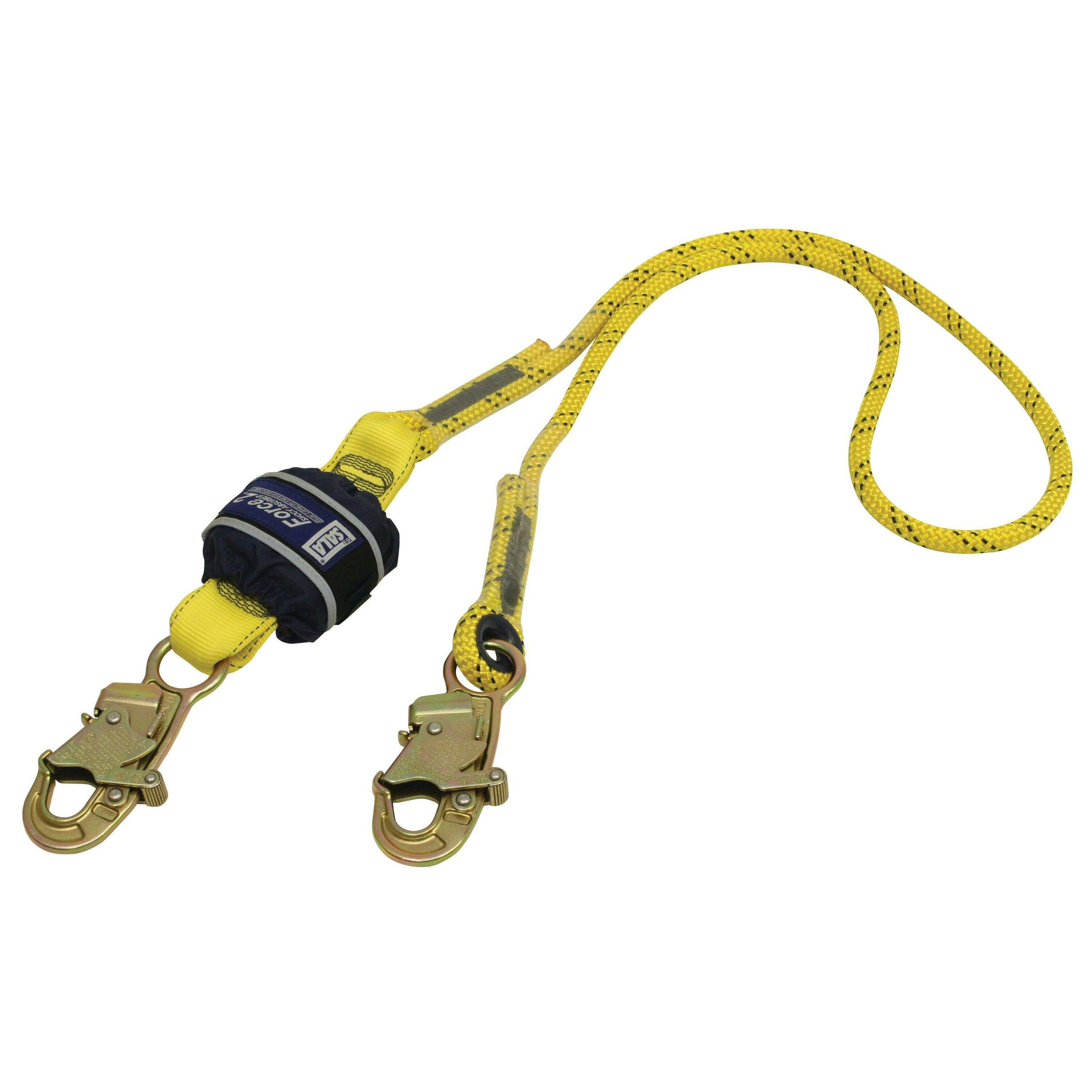 3M™ DBI-SALA® Force2™ Shock Absorbing Kernmantle Rope Lanyard - Single Tail Z10200909R, Yellow with black fleck, 1 EA/Case