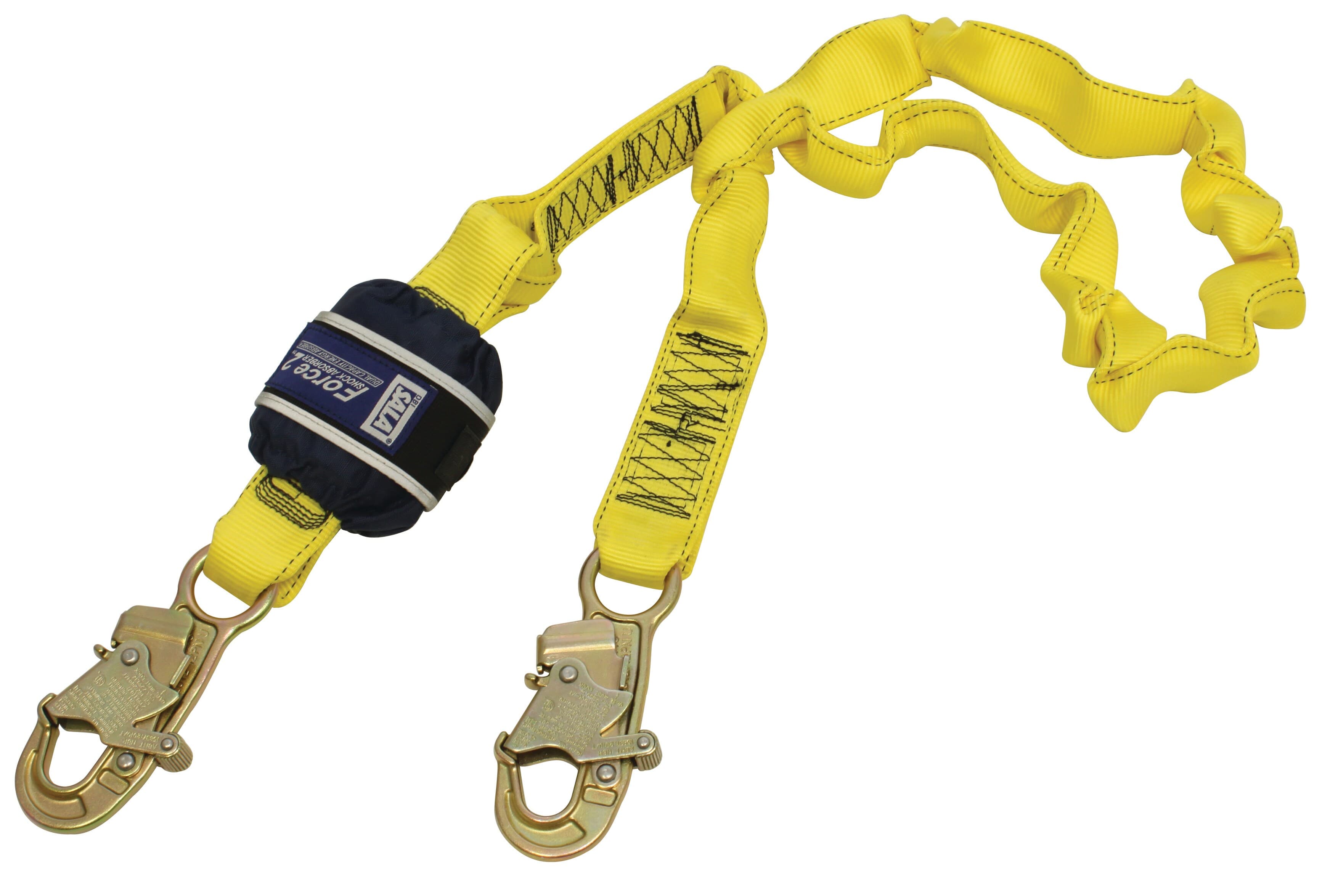 3M™ DBI-SALA® Force2™ Shock Absorbing Elasticated Webbing Lanyard - Single Tail Z10200909E, Yellow, 1 EA/Case_0