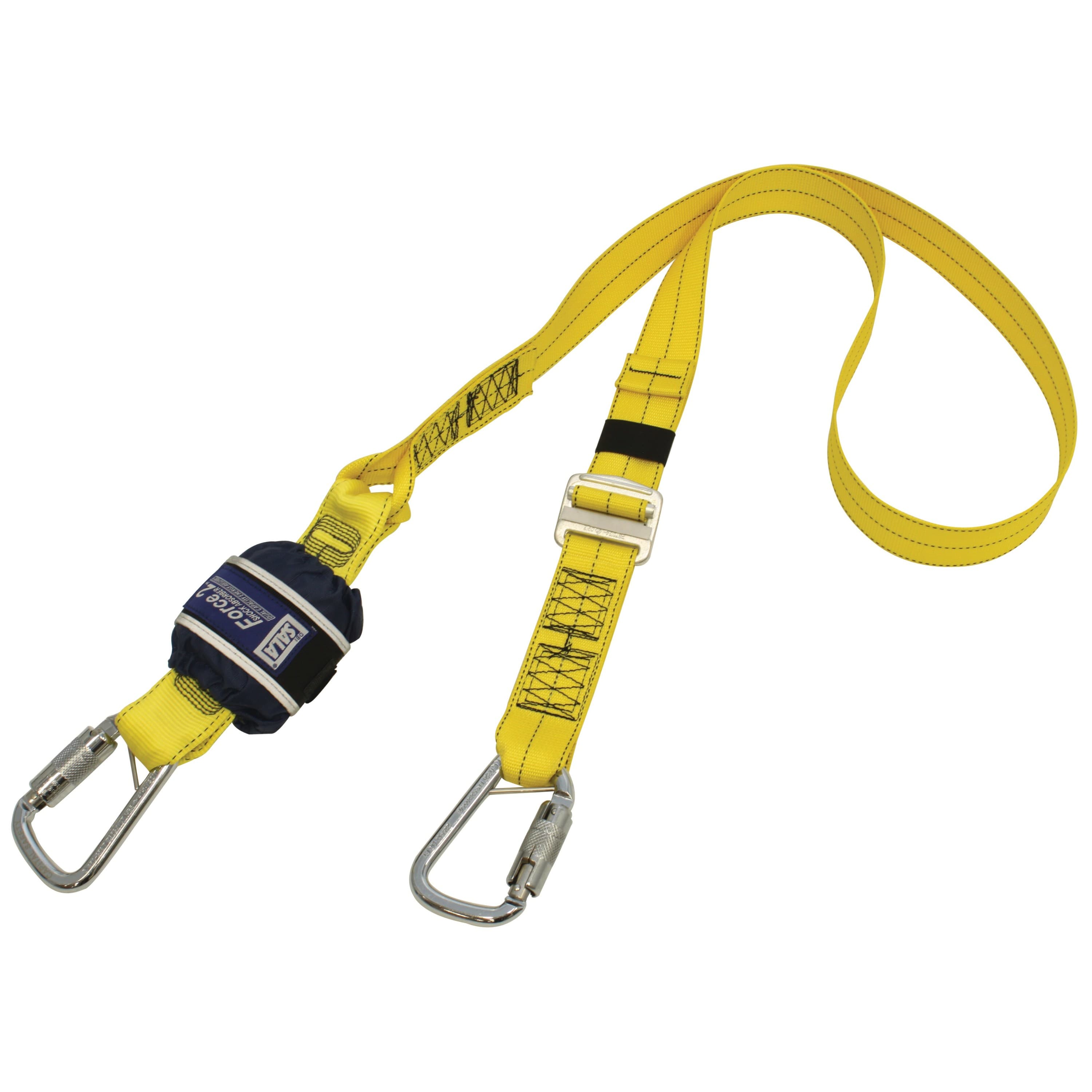 3M™ DBI-SALA® Force2™ Adjustable Shock Absorbing Webbing Lanyard - Single Tail Z11204545, Yellow, 1 EA/Case