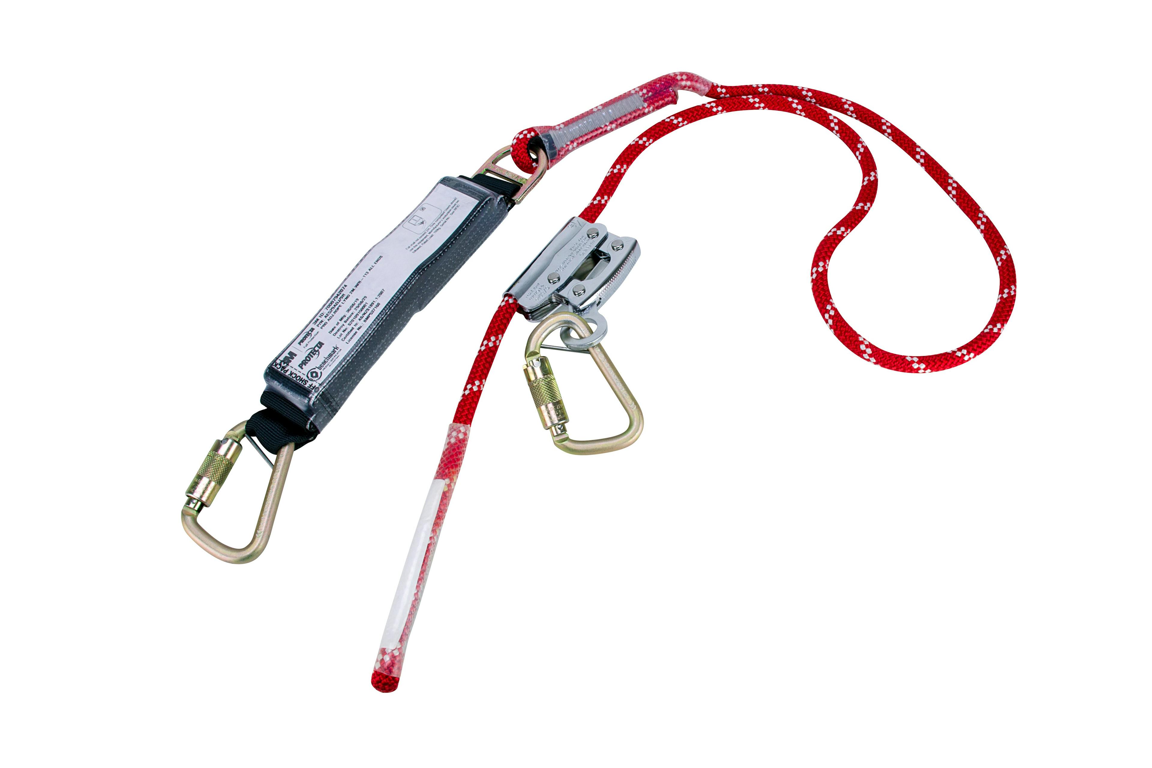 3M™ PROTECTA® Adjustable Rope Shock Absorbing Lanyard AE529ADJ/9R, 2m,1 ea