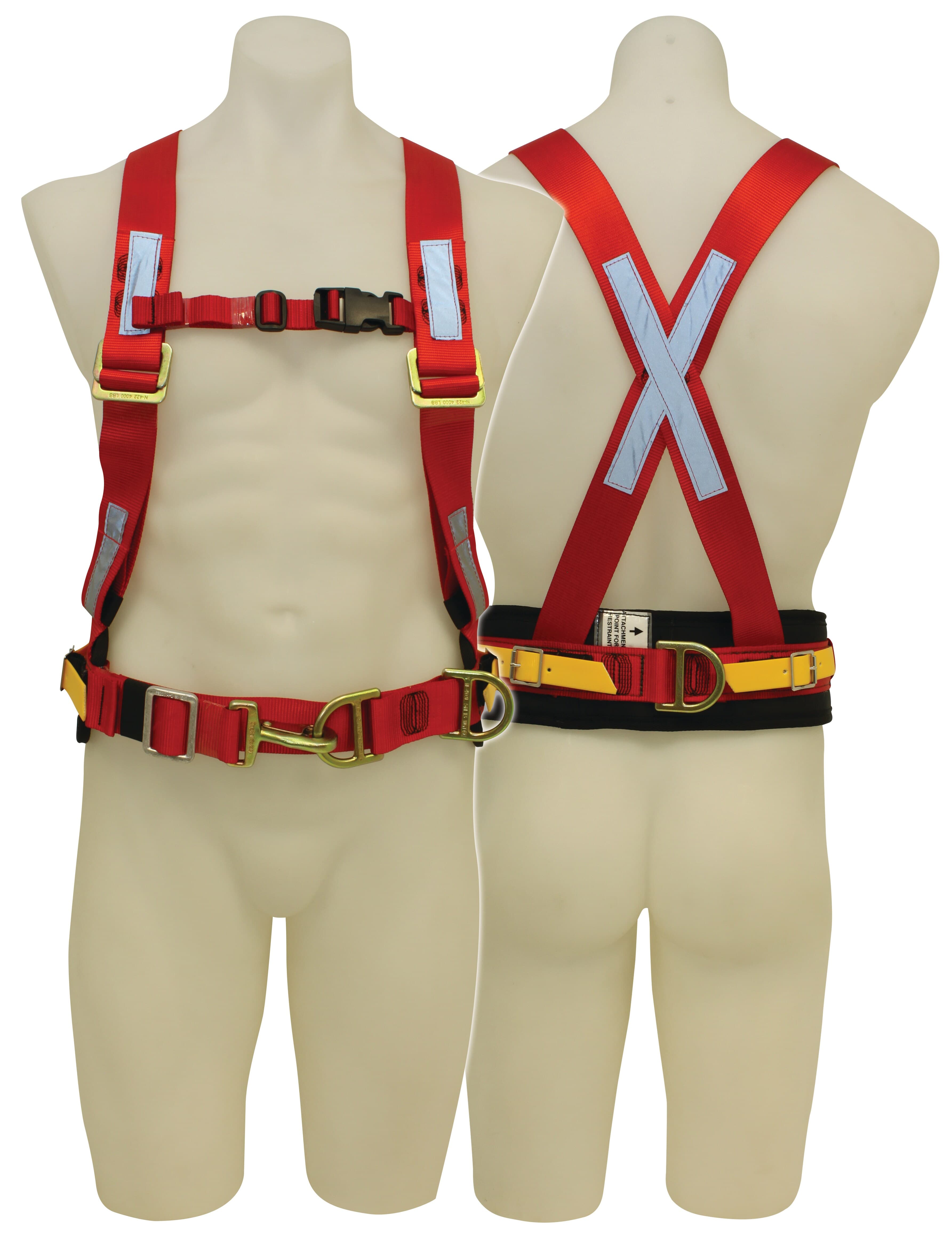 3M™ PROTECTA® Miners Belt with Integral Braces AB002AU, Red, Medium, 1 EA/Case_0