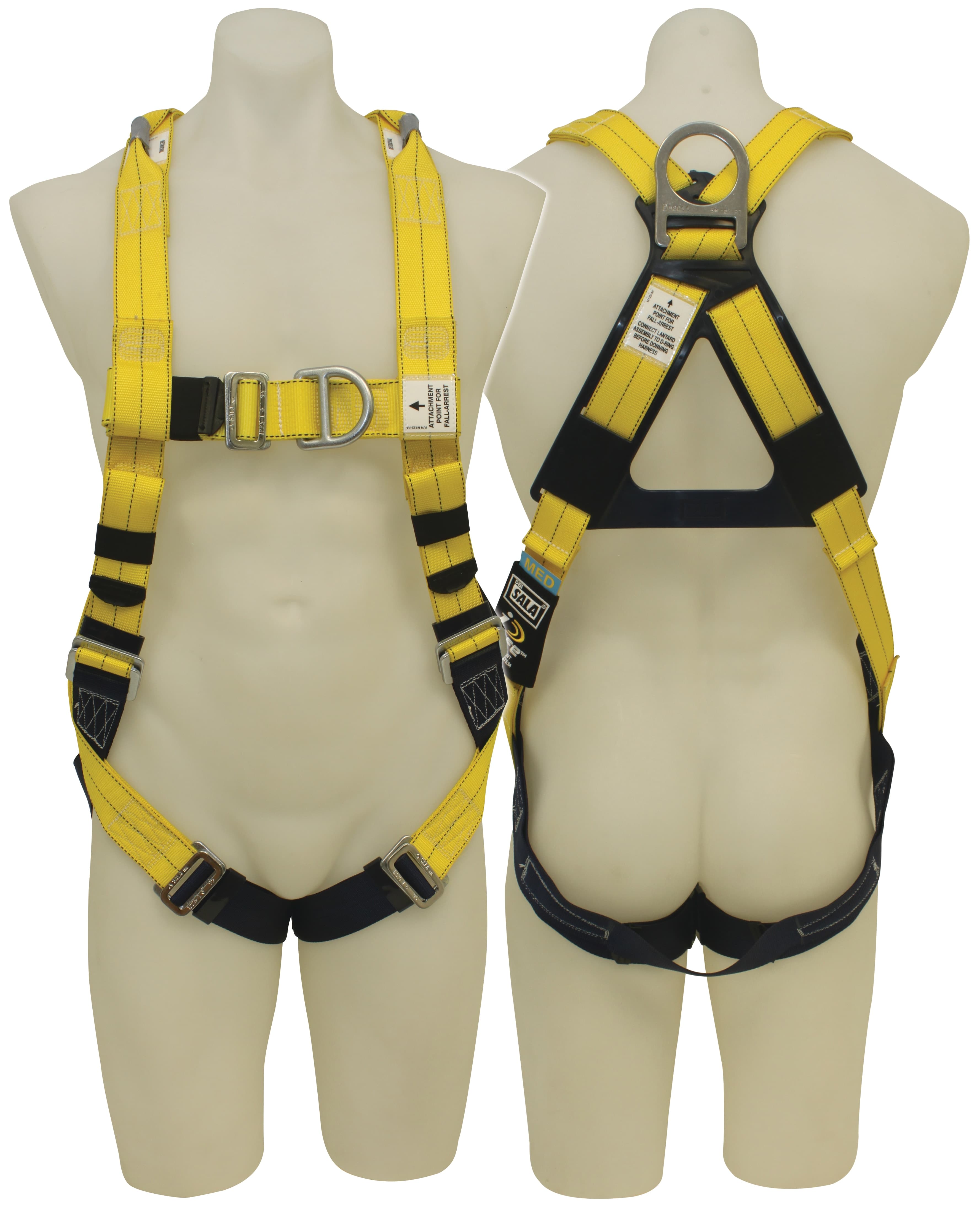 3M DBI-SALA Delta Riggers Harness with Stainless Steel Hardware 803S1022, Yellow, Small, 1 EA/Case