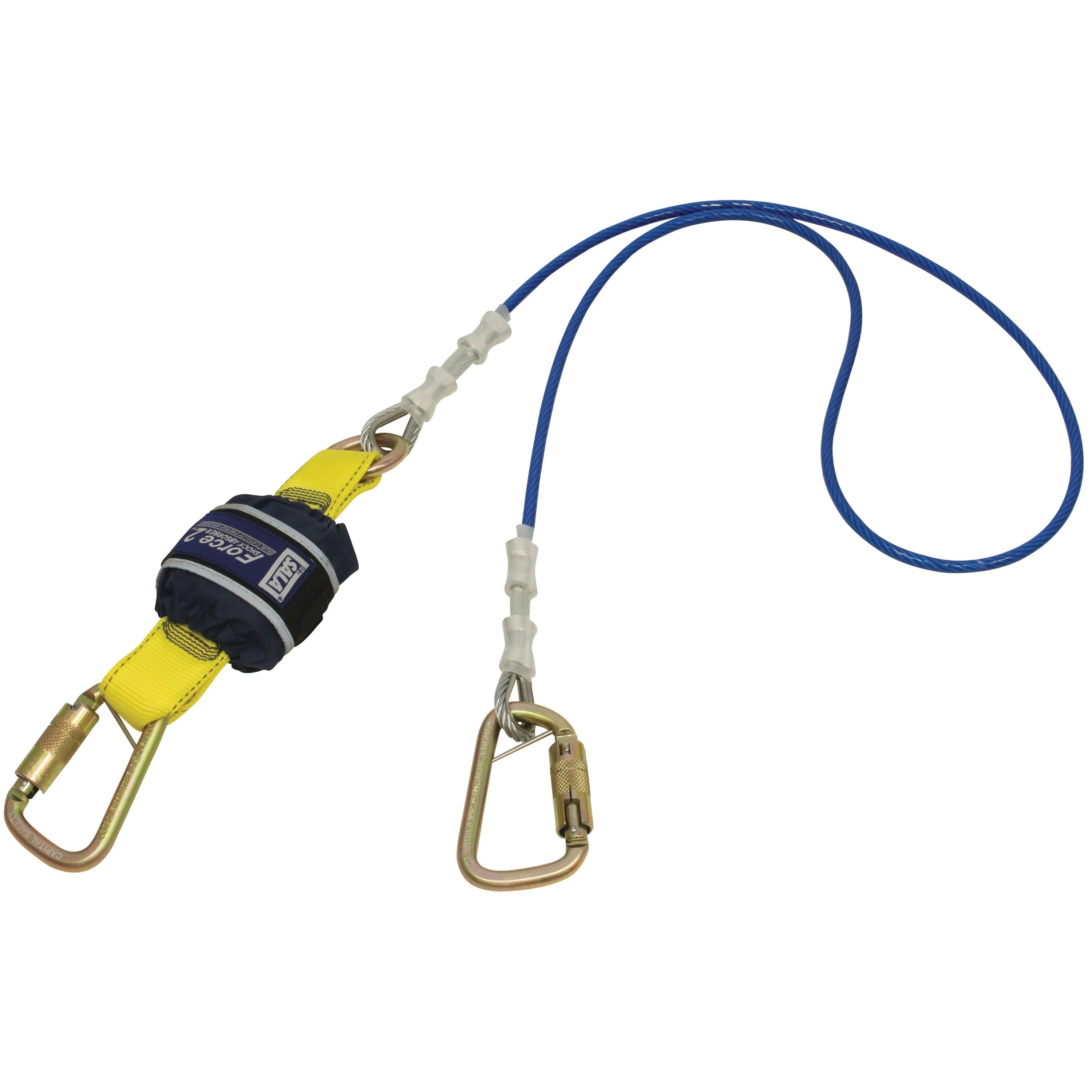 3M™ DBI-SALA® Force2™ Shock Absorbing Wire Cable Lanyard - Single Tail Z10207575WR, Blue, 1 EA/Case