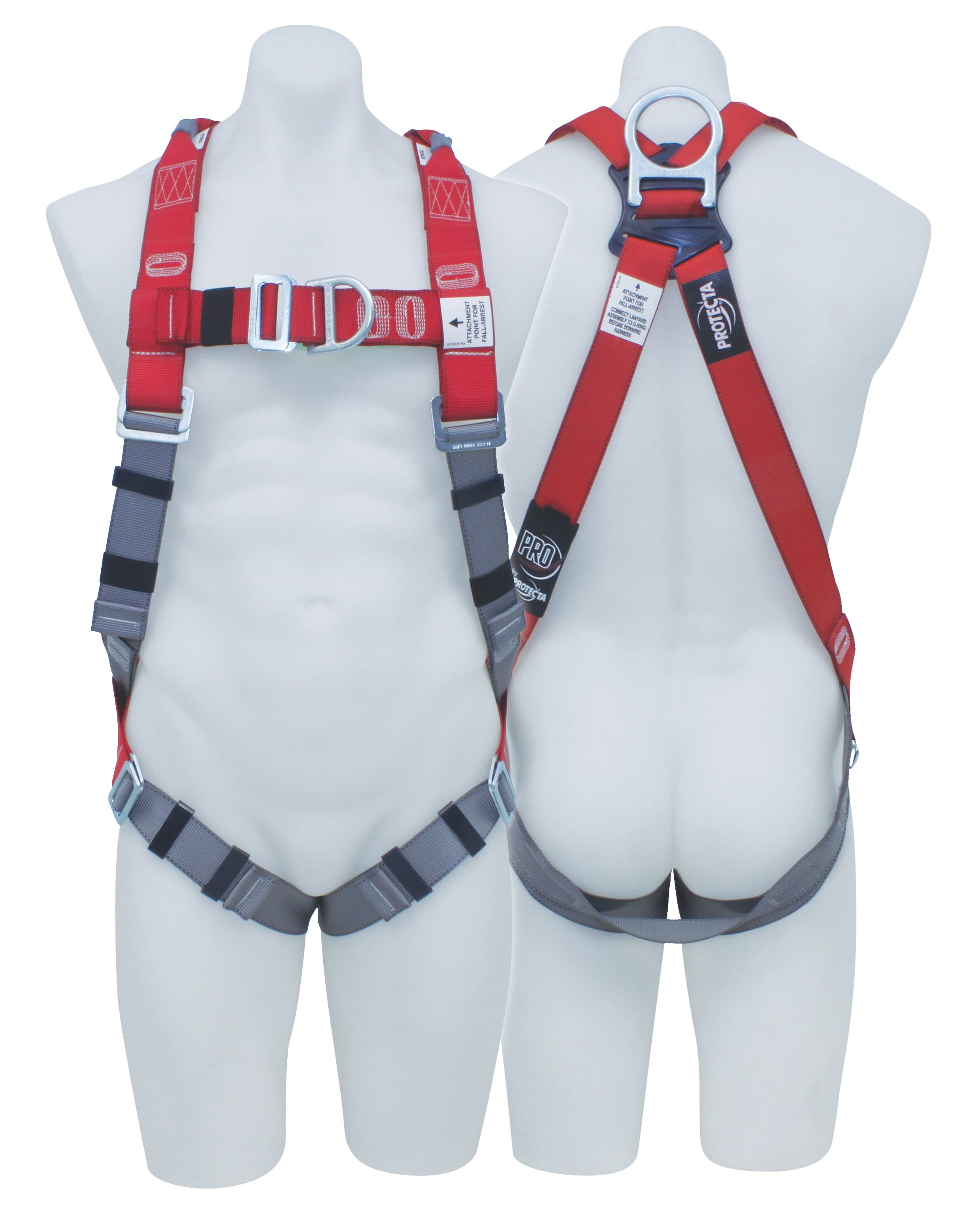 3M PROTECTA PRO Riggers Harness AB123M, Red and Grey, Medium, 1 EA/Case