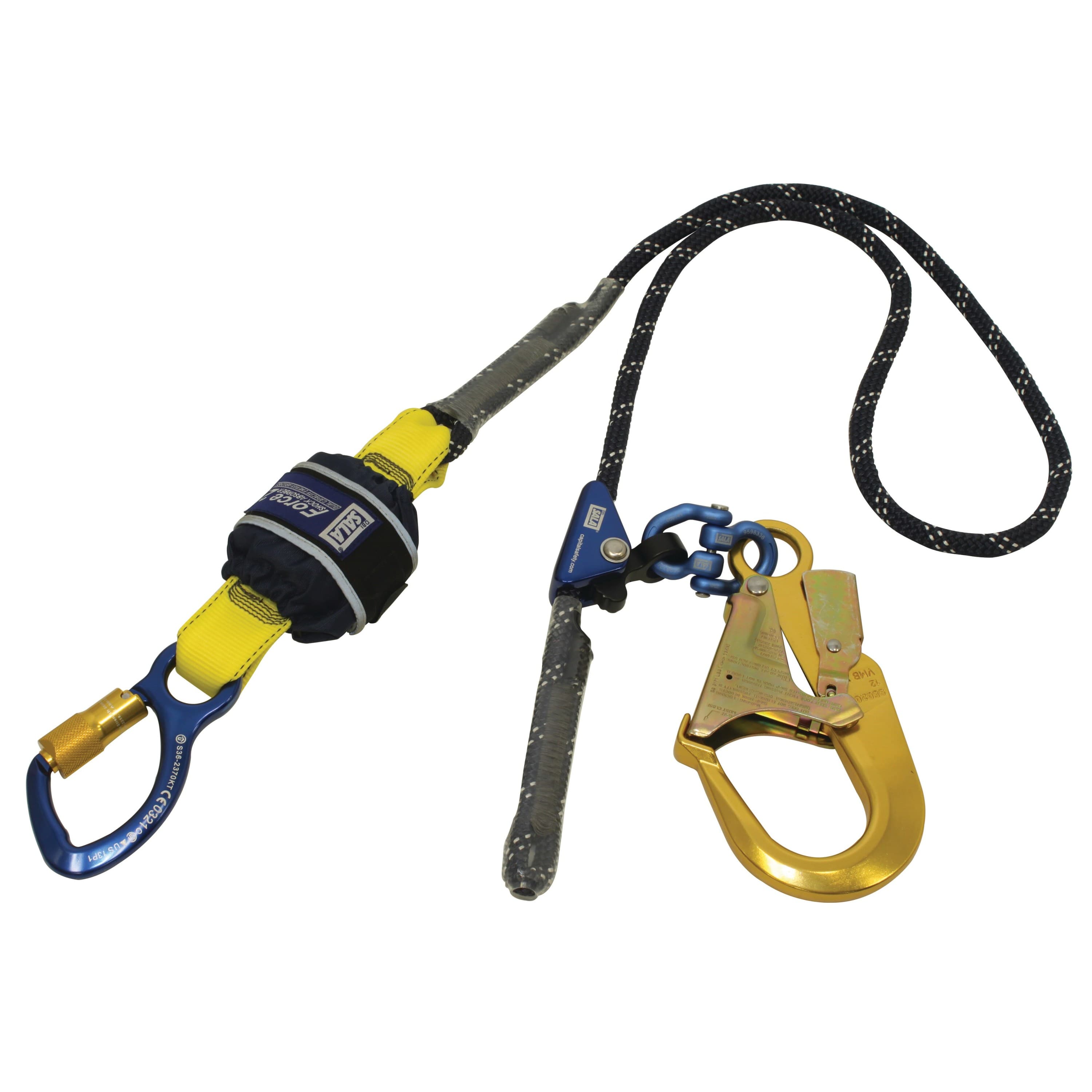 3M™ DBI-SALA® Force2™ Cut Resistant Adjustable Shock Absorbing Kernmantle Rope Lanyard - Single Tail Z11206119CR