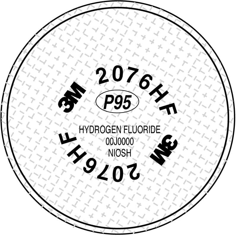 3M™ Particulate Cartridge 2076HF, Hydrogen Fluoride with Nuisance Level Acid Gas Relief, 1 Pair