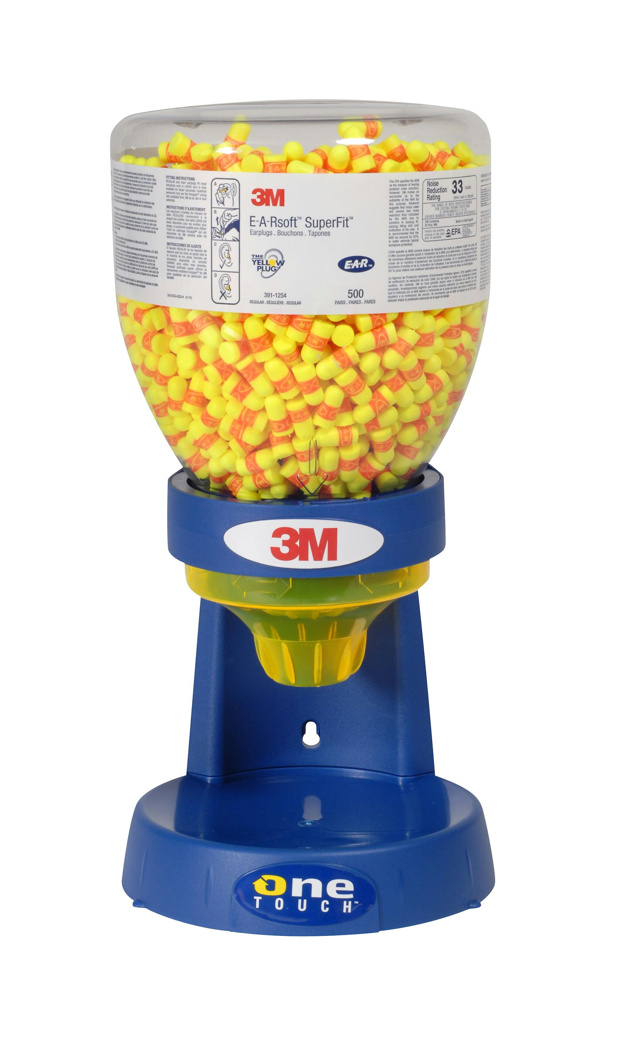3M™ E-A-Rsoft™ SuperFit™ One Touch™ Refill, Uncorded Earplugs 391-1254