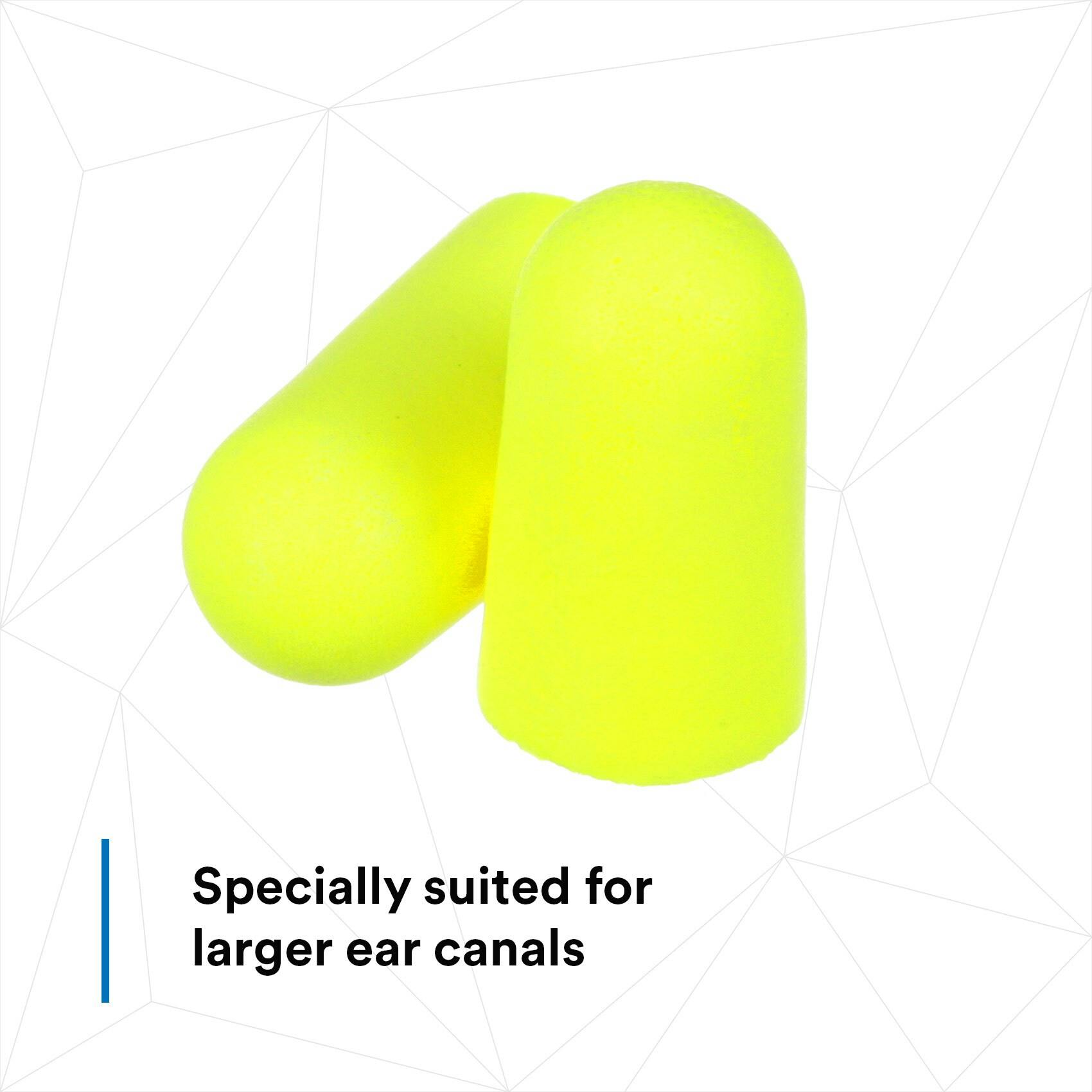 3M™ E-A-Rsoft™ Yellow Neons™ One Touch™ Refill, Large Uncorded Earplugs 391-1008