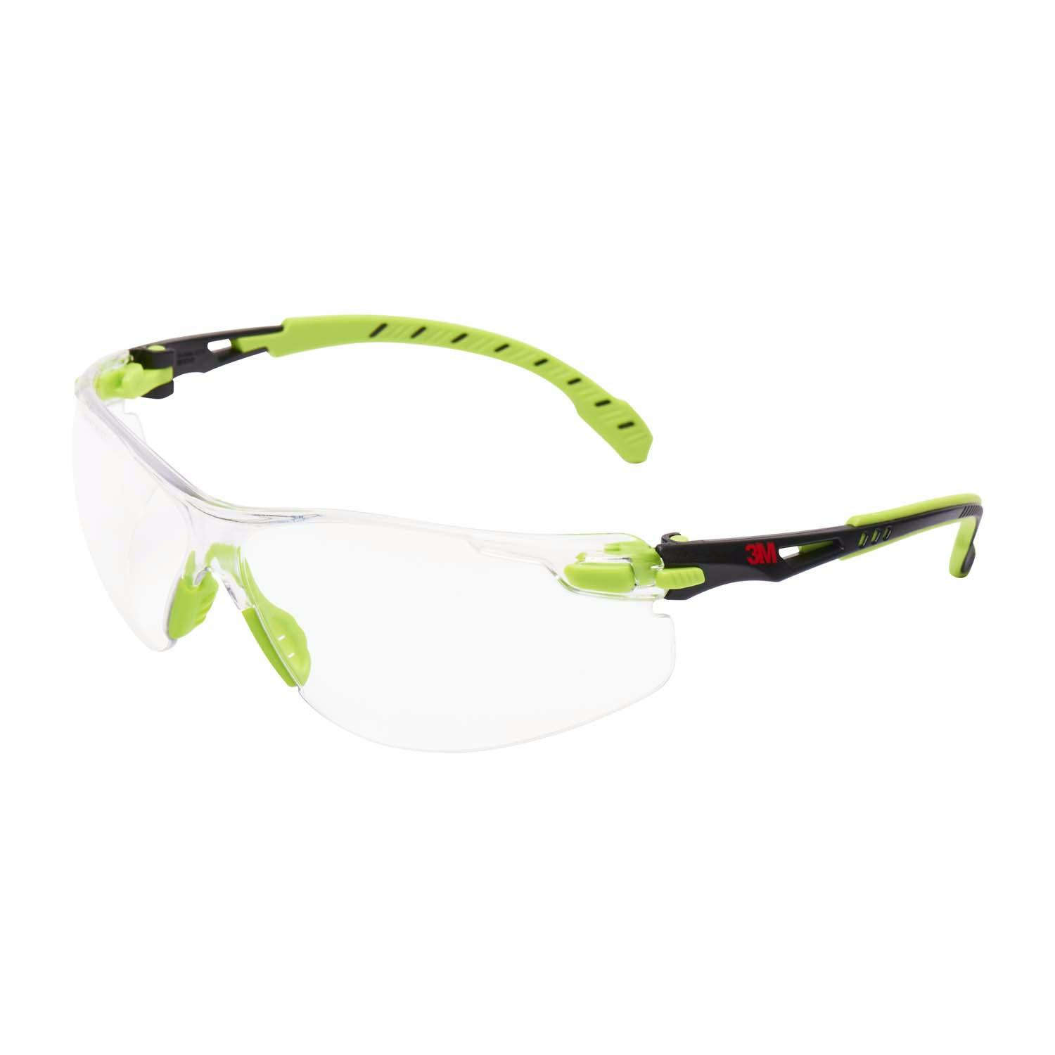 3M™ Solus™ 1000 Series S1201SGAF-AS, with Scotchgard™ Anti-fog coating, Green/Black, Clear Lens_0