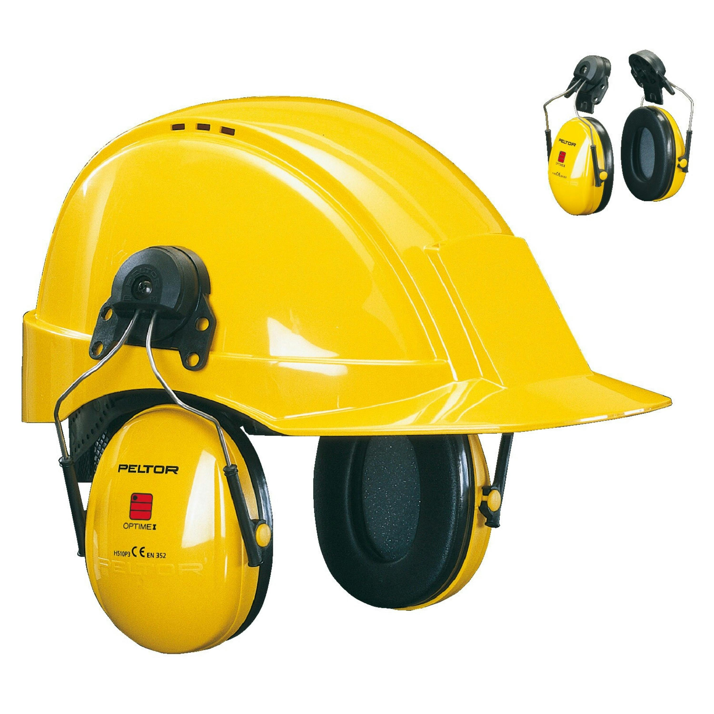 3M™ PELTOR™ Optime™ I Helmet Attach Earmuff H510P3GS/E, Yellow, Class 5 SLC80 26dB, 10 ea/Case
