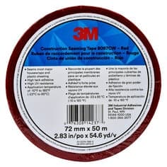 3M Construction Seaming Tape 8087CW, Red, 99 mm x 50 m