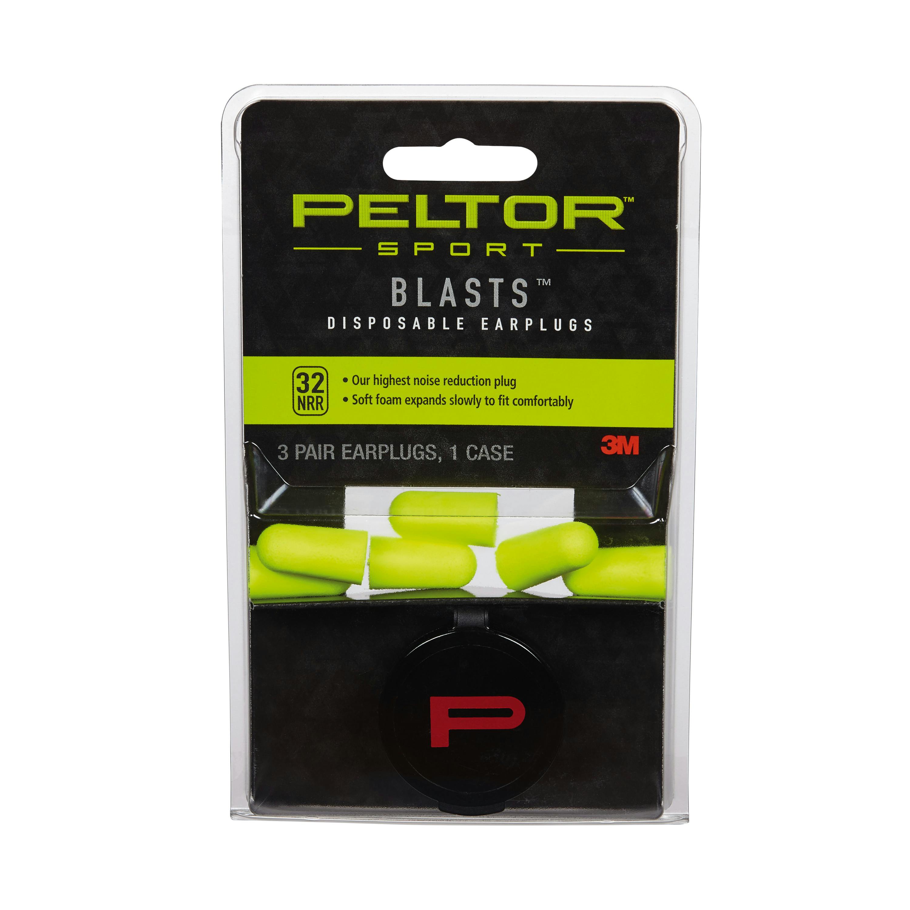 Peltor™ Sport Blasts™ Disposable Earplugs 97080-10C, 3 Pair Pack, Neon
Yellow_4