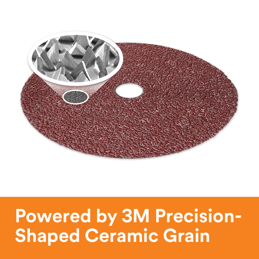 3M Cubitron II Fibre Disc 982C, 36+, TN Quick Change, 4 in, Die TN400N, 25/Bag_4